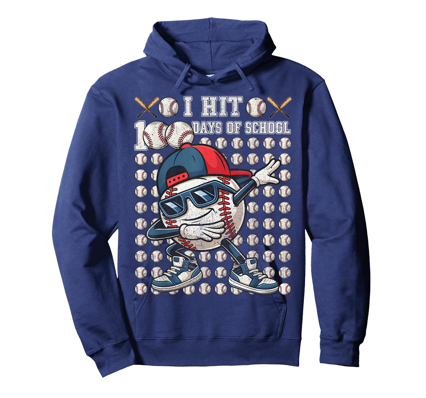 Dabbing Baseball I Hit 100 Days of School Bat Boys Toddler T-Shirt