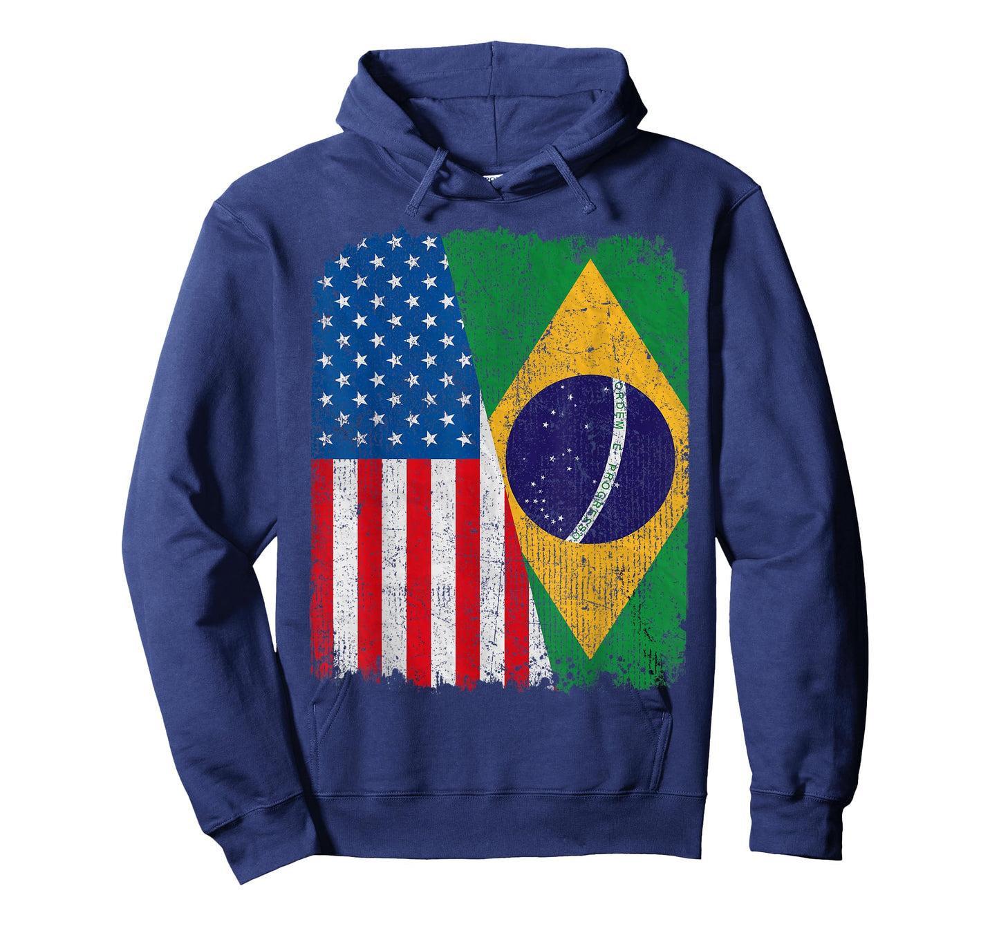 Brazilian American Flag Half USA Brazil Root Proud T-Shirt