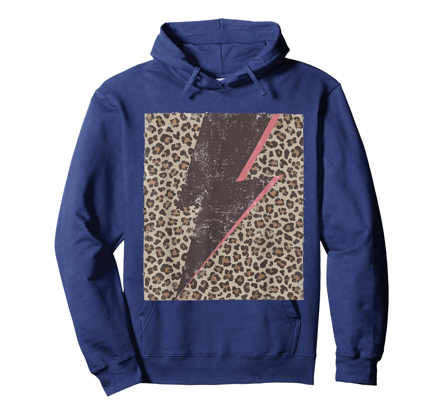 Womens Leopard Cheetah Thunder Print Cool Lightning Bolt T-Shirt