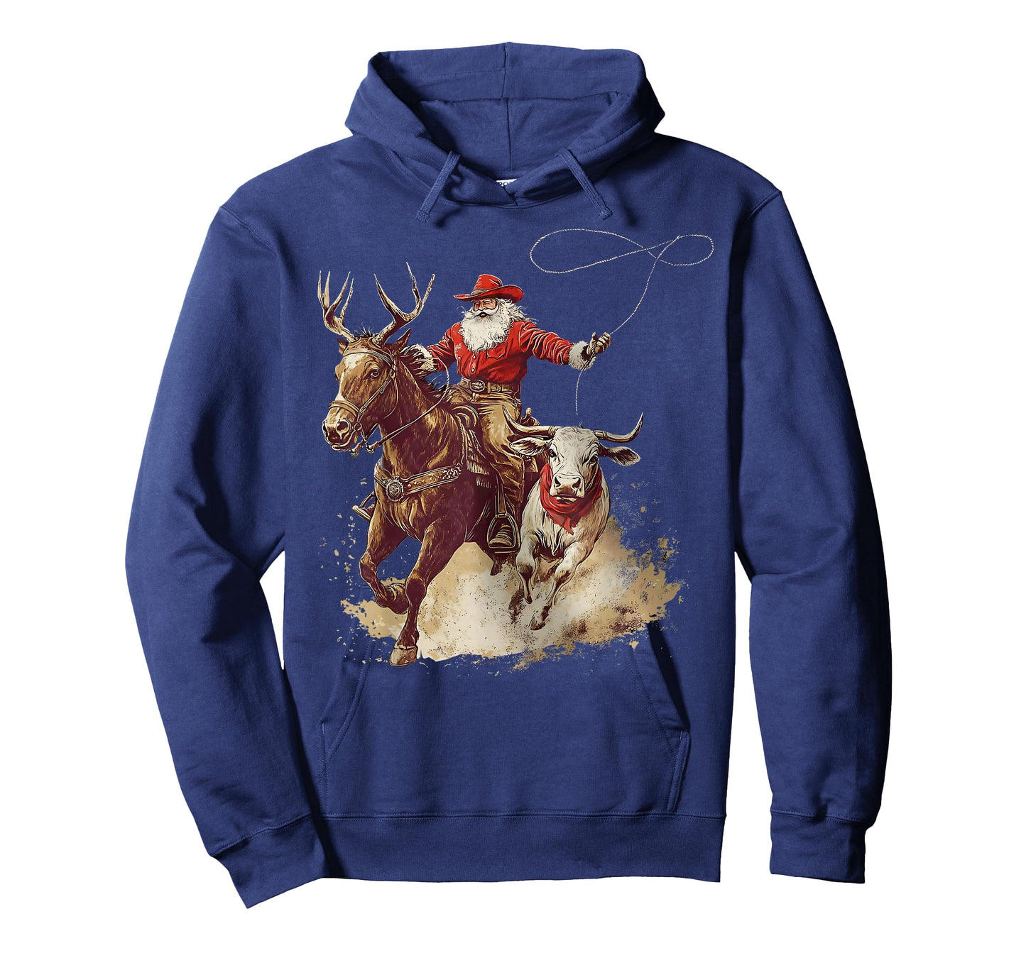 Merry Christmas Xmas Santa Cowboy Western Pajamas Holiday T-Shirt