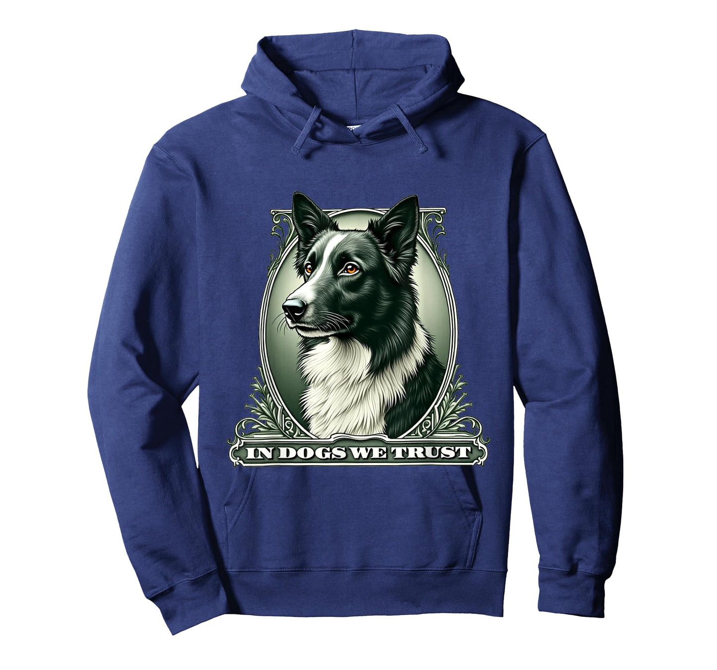 In Border Collie We Trust Funny Vintage Collie Dog T-Shirt