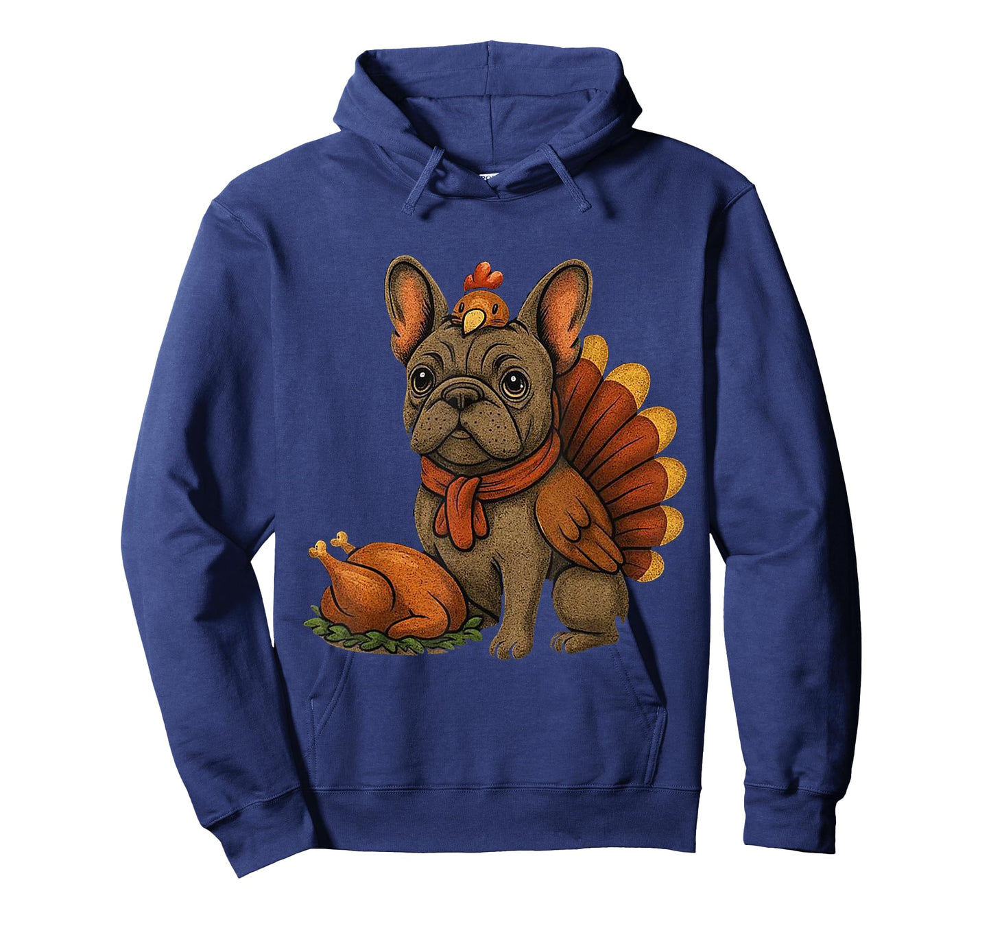Cute Dog Frenchie Thanksgiving Santa Christmas Xmas T-Shirt