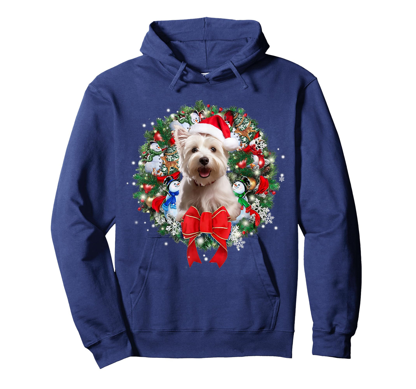 Westie Christmas Wreath Decoration Xmas Pajamas T-Shirt