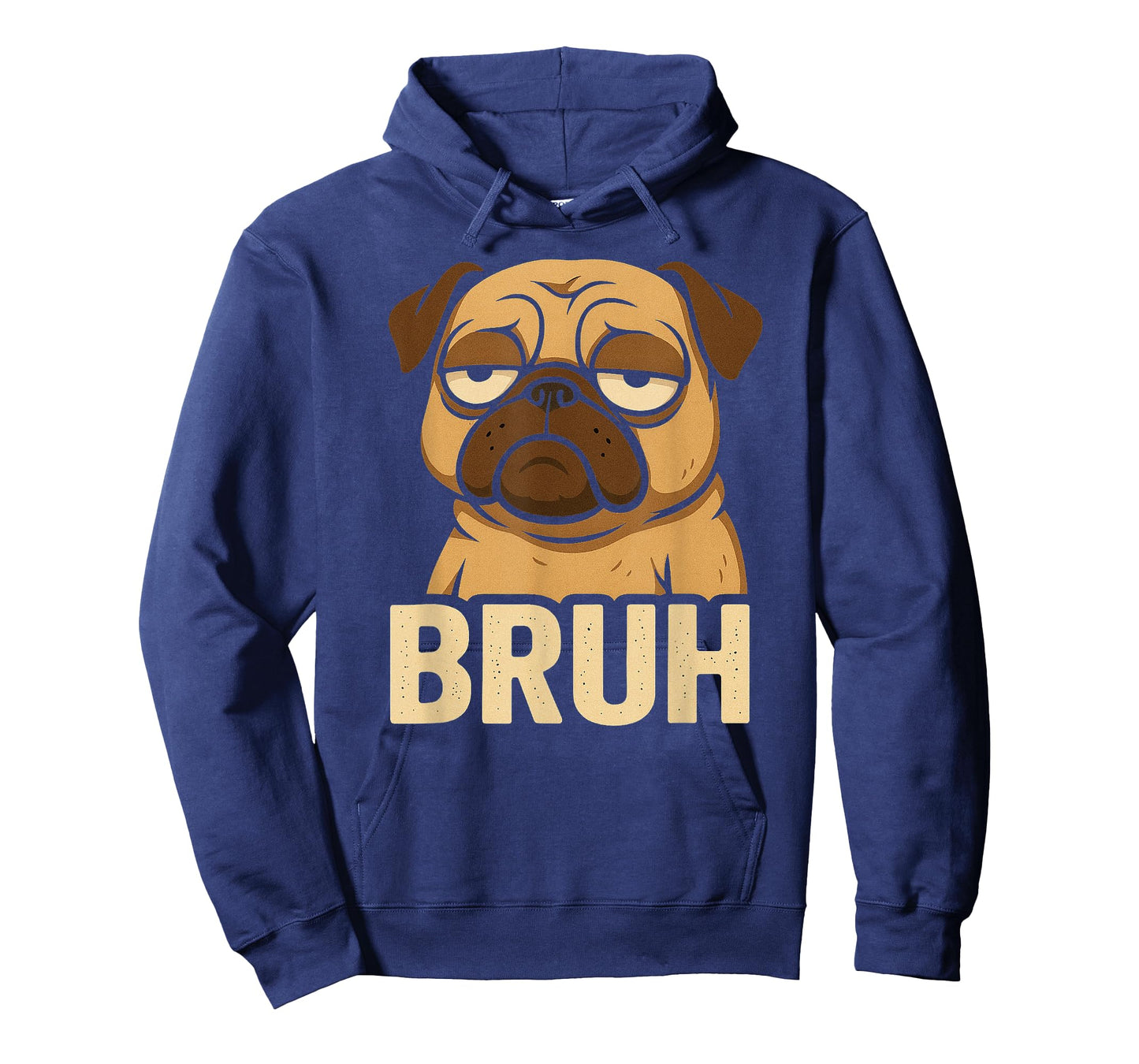 Pug says โBruhโ Adorable Dog Funny Retro Humor Fashion T-Shirt