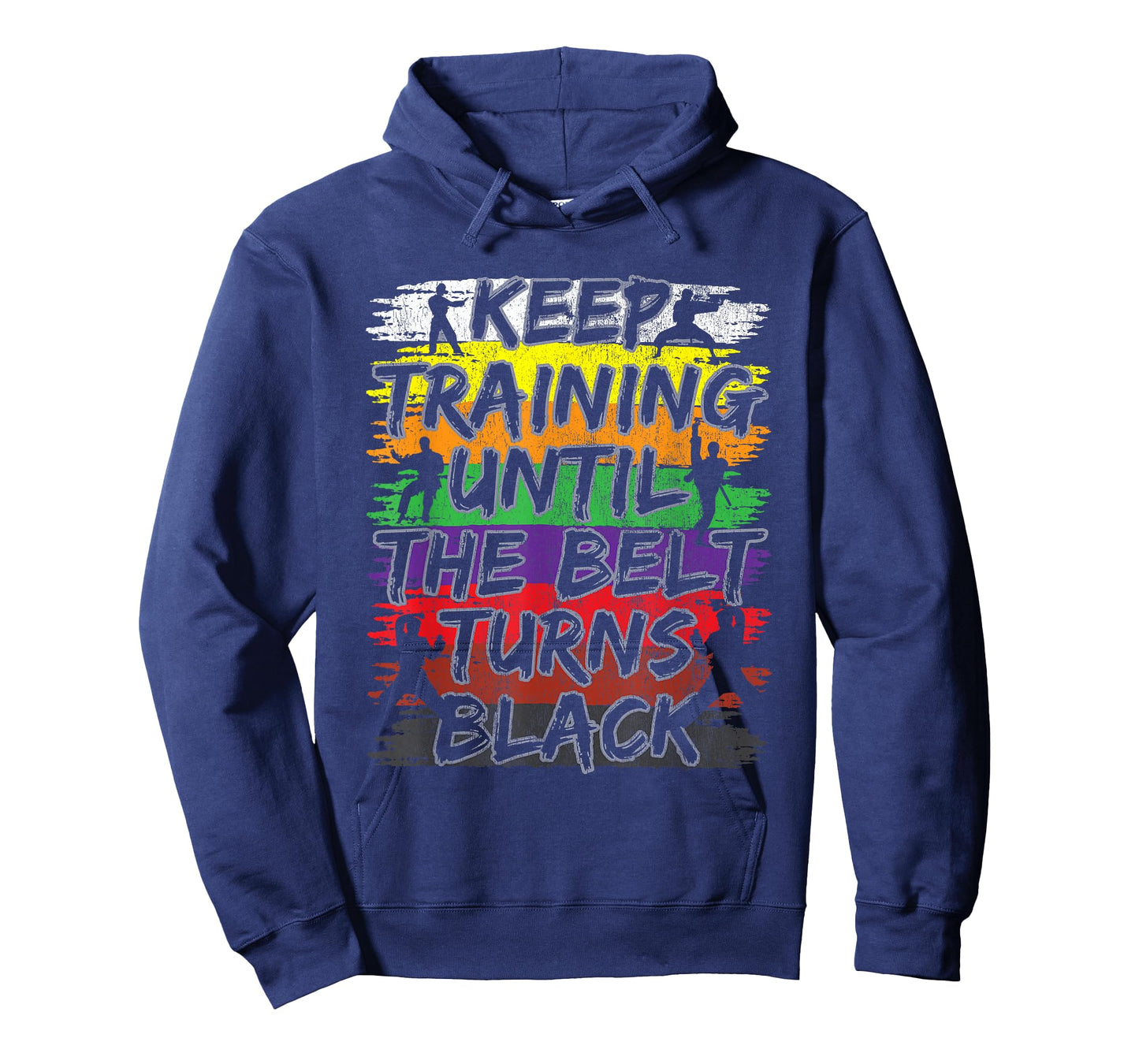 Keep Training Until The Belt Turns Black Karate Gift Tee Short Sleeve T-Shirt