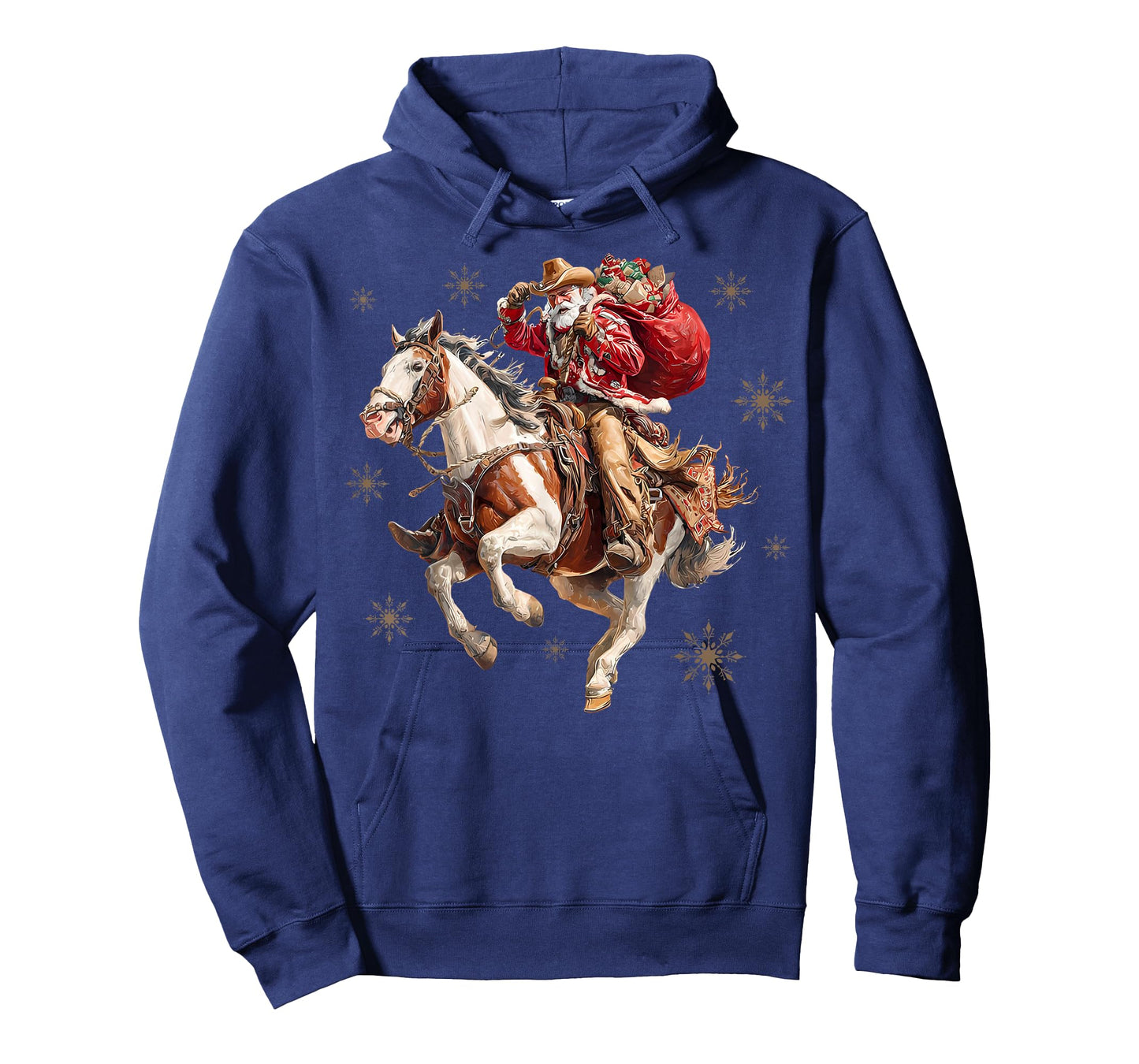 Vintage Cowboy Santa Merry Christmas Western Country Xmas T-Shirt