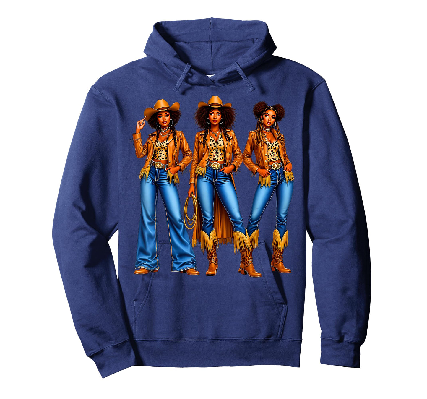 Black African American Cowgirl Texas Rodeo Western Country T-Shirt