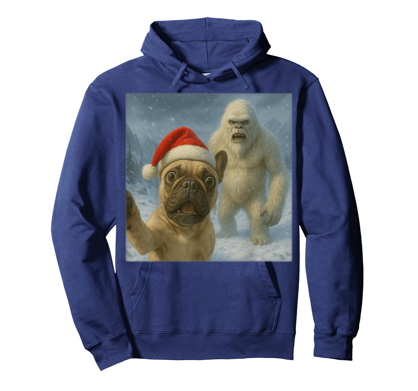 French Bulldog Yeti Selfie Funny Christmas Dog Pet Owner T-Shirt