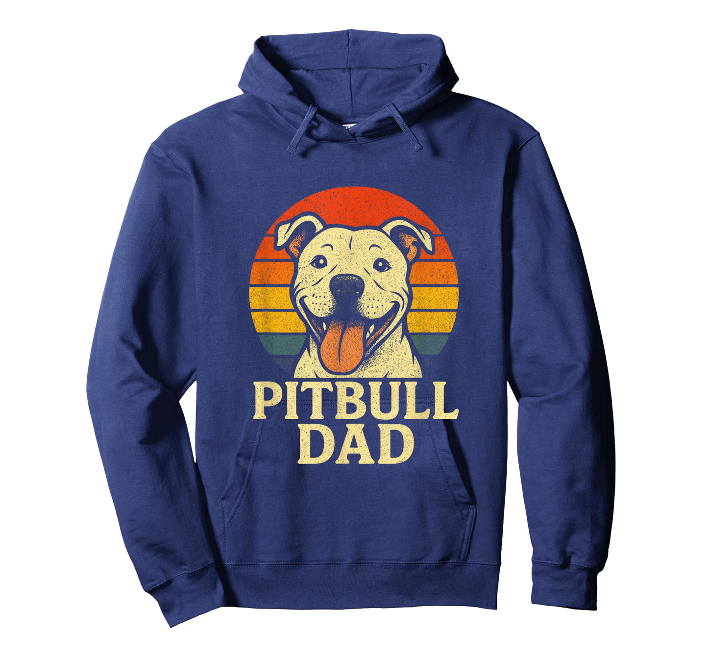 Pitbull DAD - Vintage Smiling Pitbull Lover T-Shirt