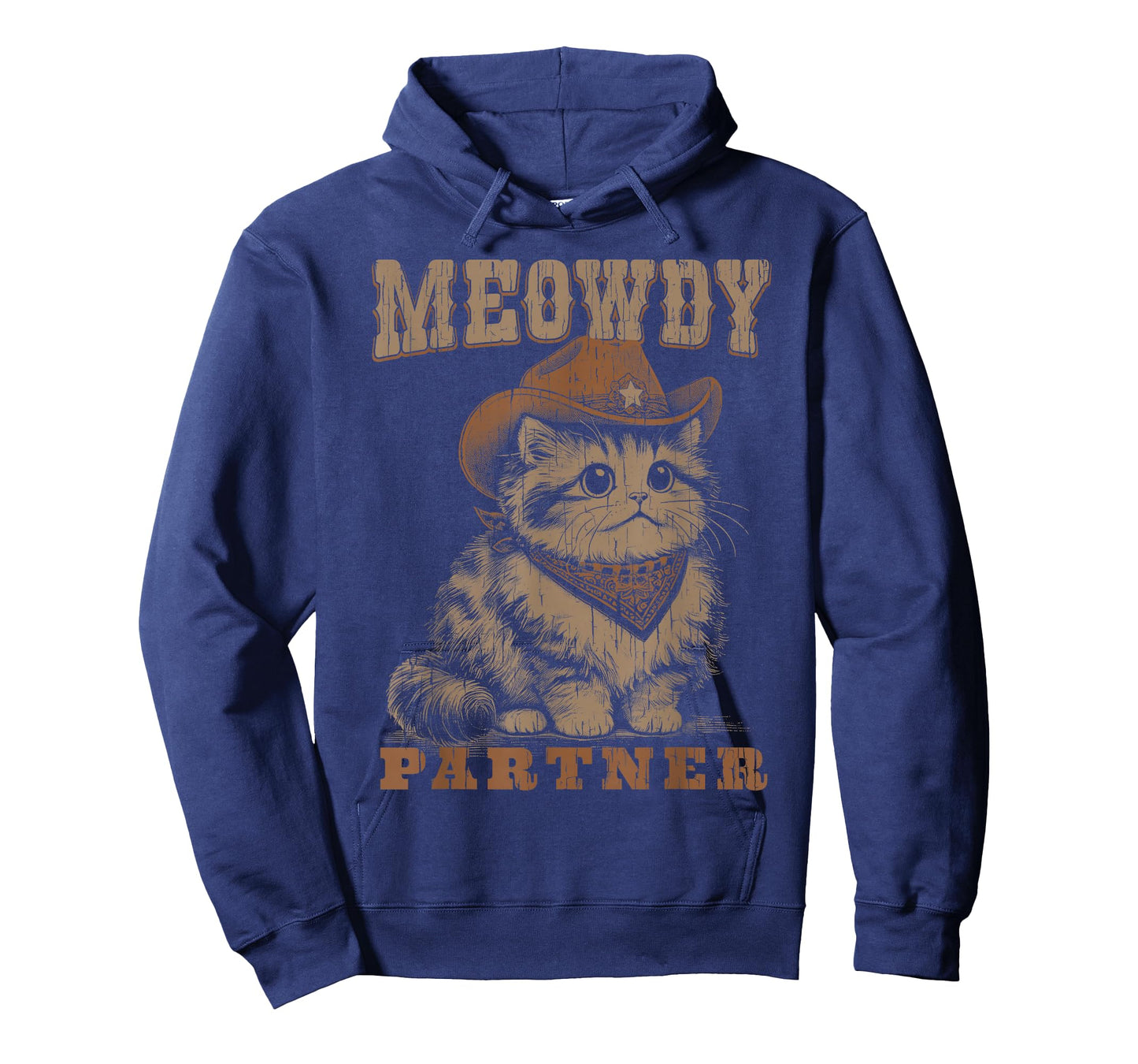 Meowdy Partner Funny Cat Cowboy Vintage Graphic T-Shirt