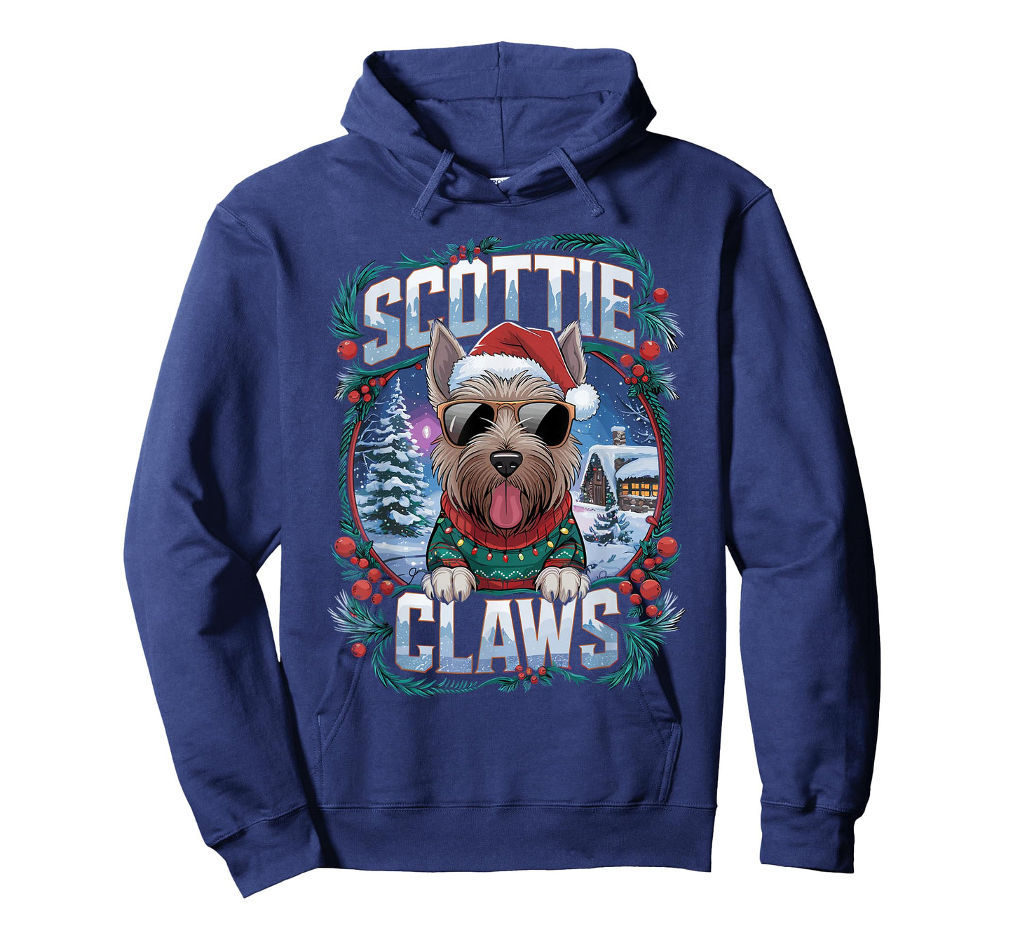 Christmas Top Santa Scottie Claws Dog Owner Scottish Terrier T-Shirt