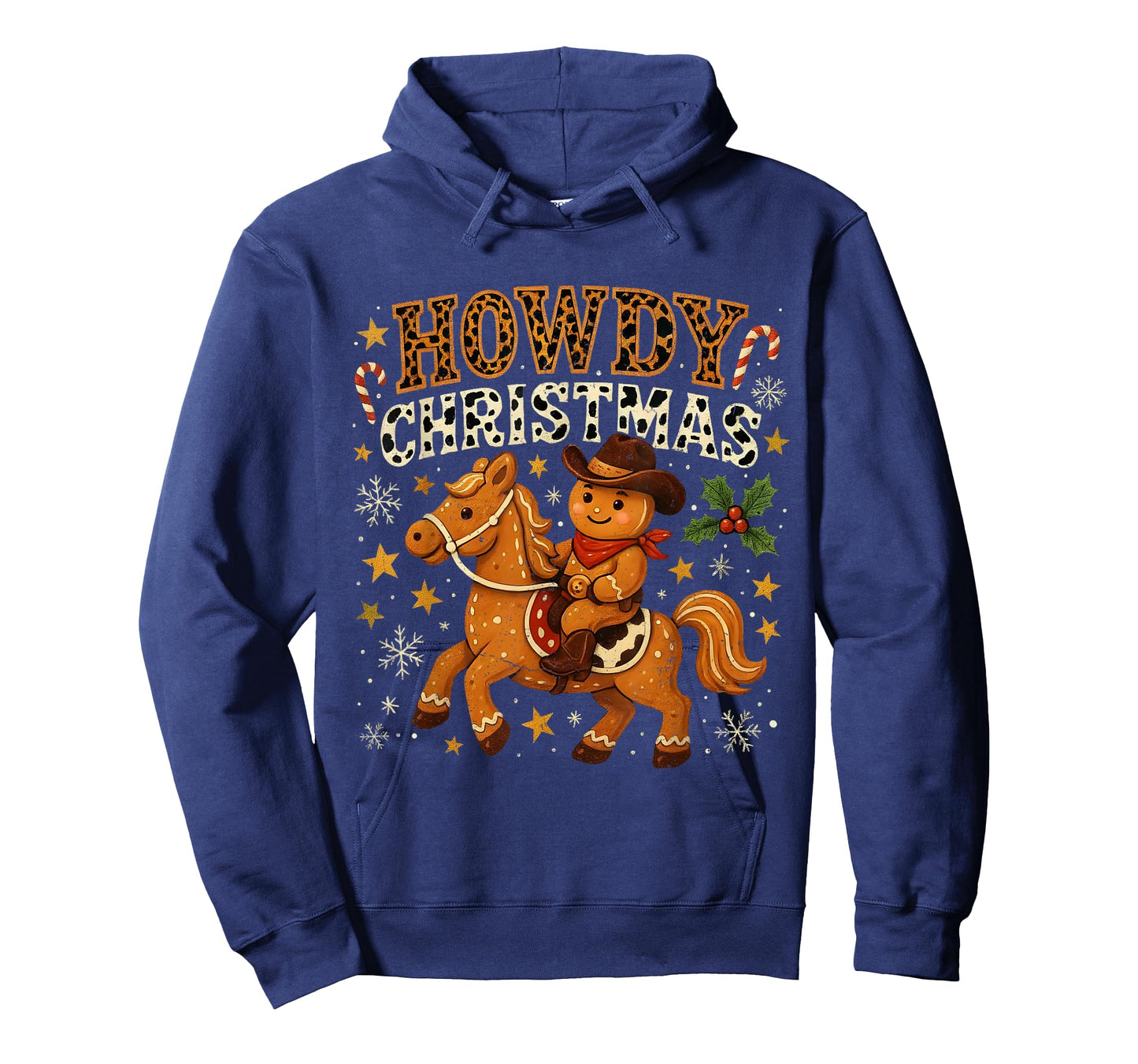 Howdy Christmas Cowboy Gingerbread Design T-Shirt
