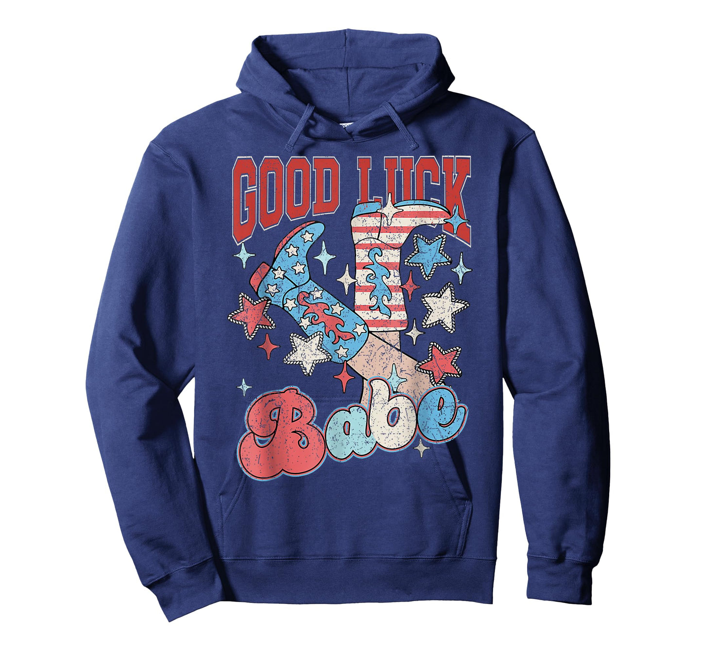 Retro Cowgirl Boots Good Luck Babe Western Party Club T-Shirt