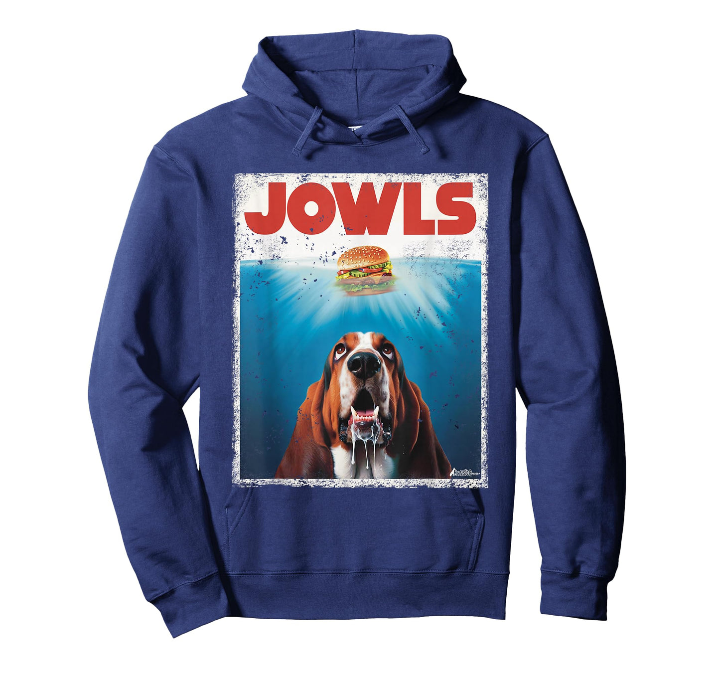 Funny Bassett Hound Dog Jowls Burger, Puppy Dog Eyes Dog Mom T-Shirt