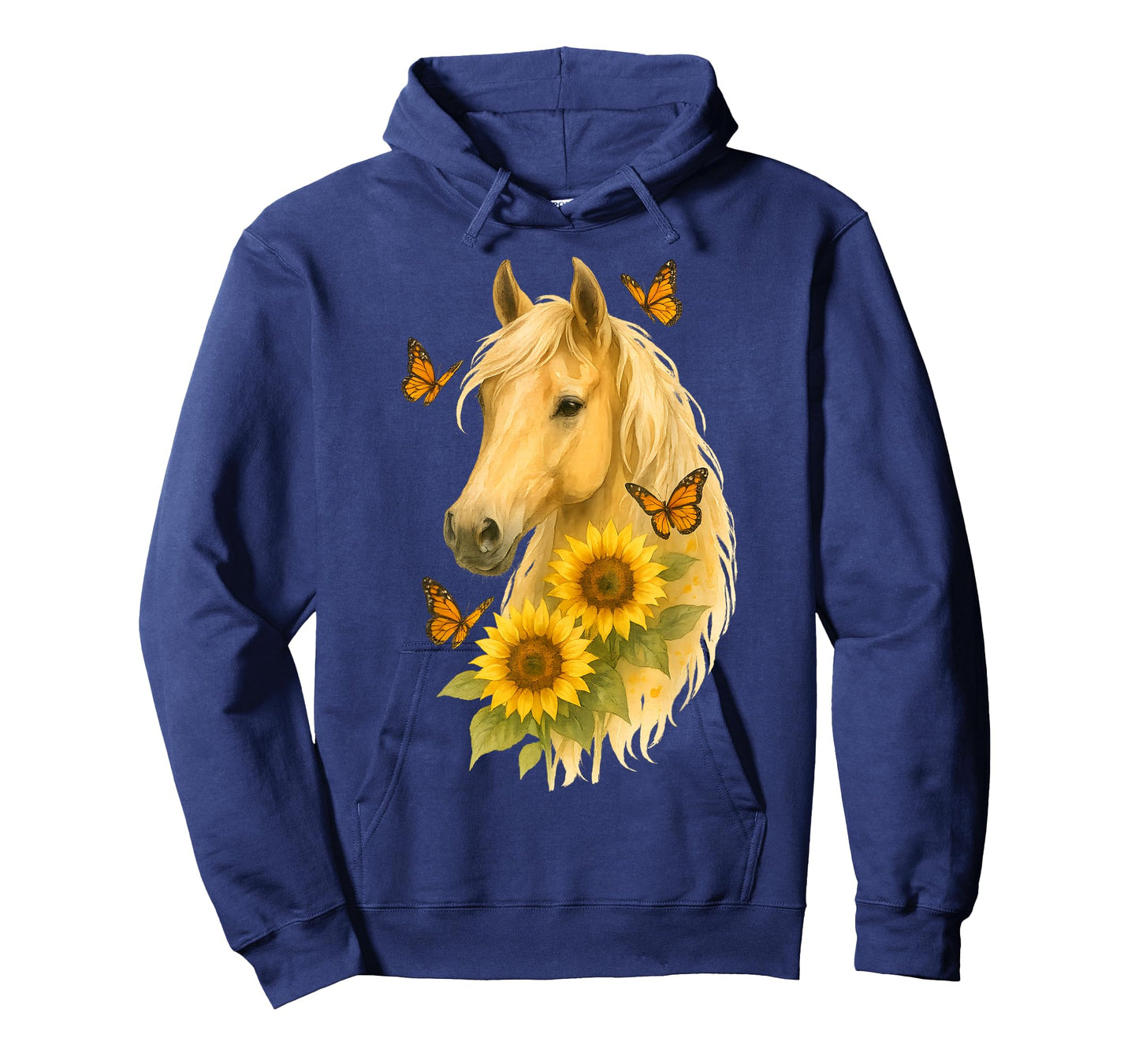 Boho Horse With Sunflowers And Butterflies Cute Farm Animal T-Shirt