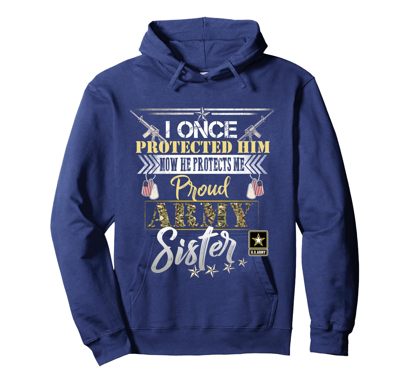 I Once Protected Him Now He Protects Me Proud Army Sister Long Sleeve T-Shirt
