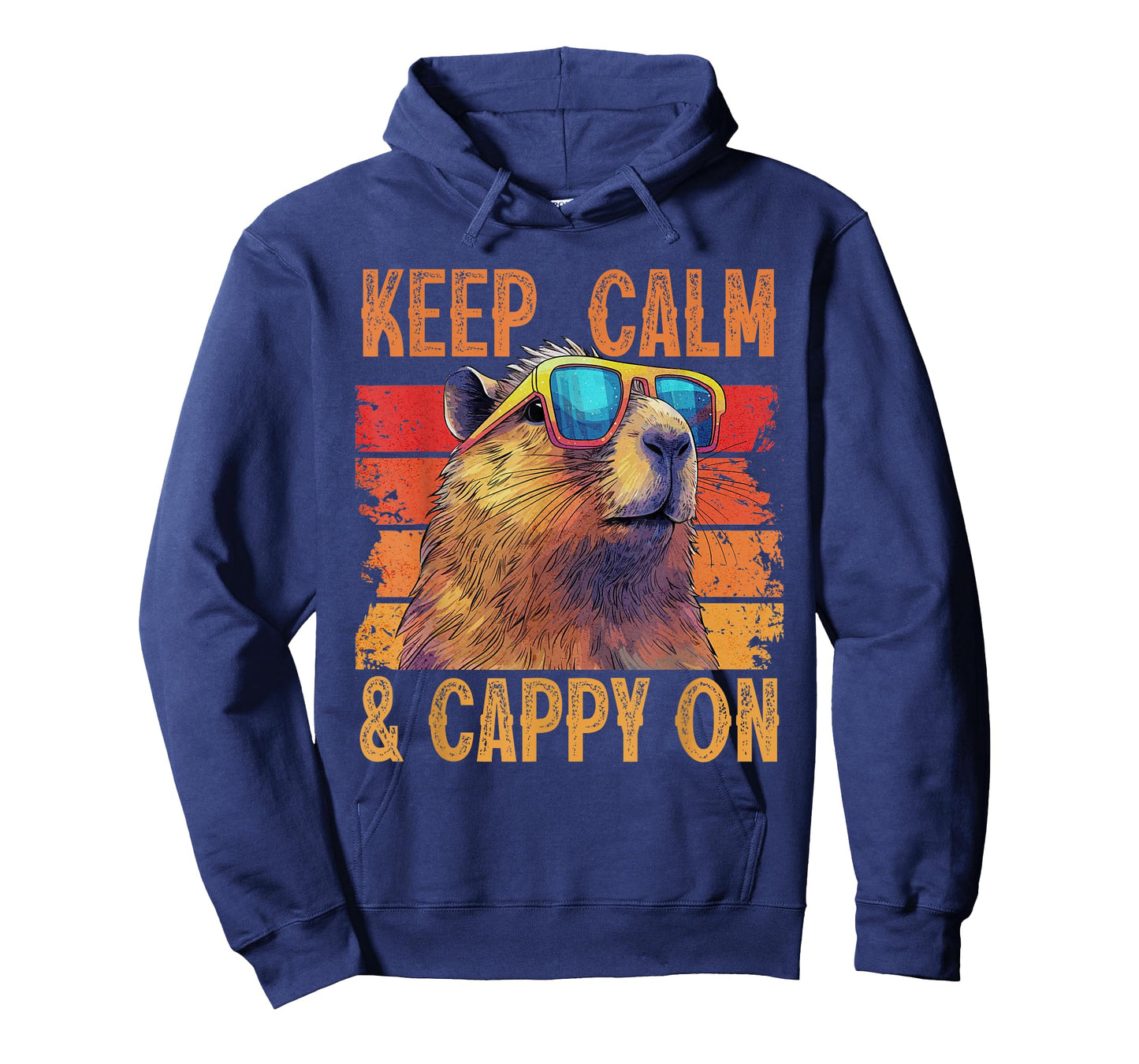 Keep Calm and Cappy On Funny Retro Vintage positive Capybara T-Shirt