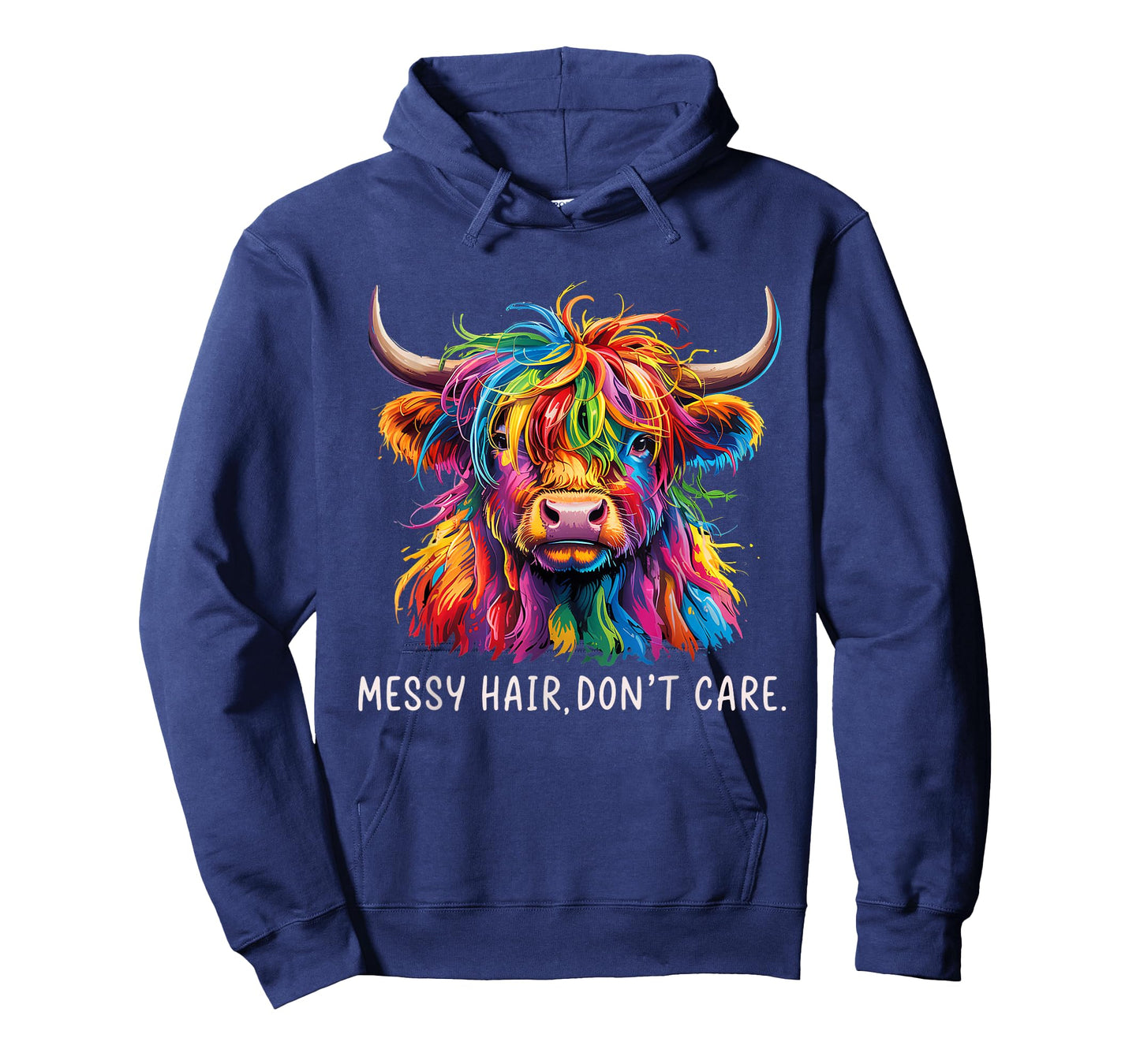 Scottish Highland Cow Messy Hair Heifer Country Farmer Girls T-Shirt