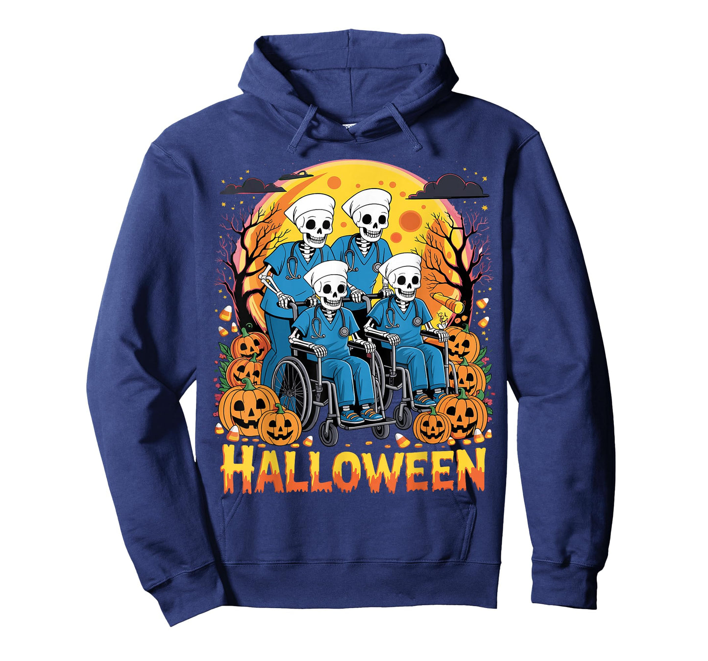 Nurse Skeletons Halloween Healthcare CNA Medical Crew T-Shirt