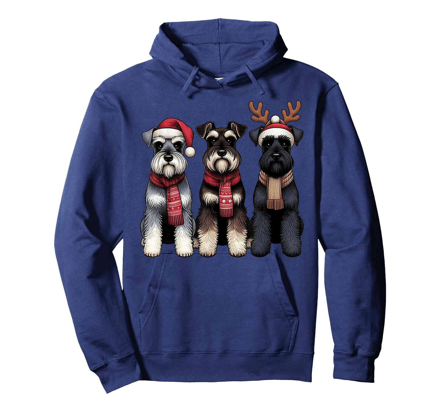Santa Reindeer Schnauzer Christmas Dachshund Lover Pajama T-Shirt