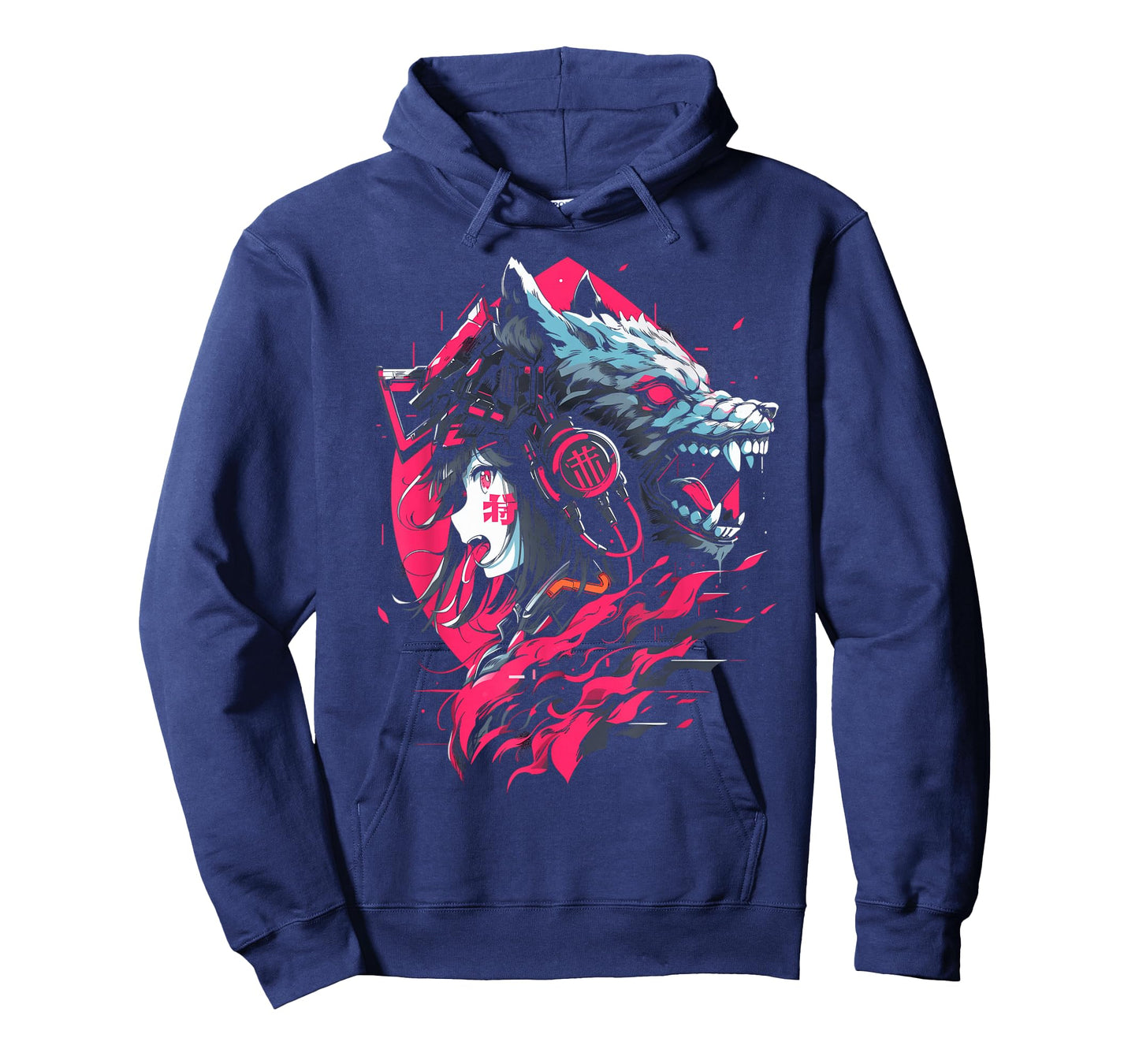 Anime Manga Cyberpunk Aesthetic Techwear Harajuku | Wolf T-Shirt