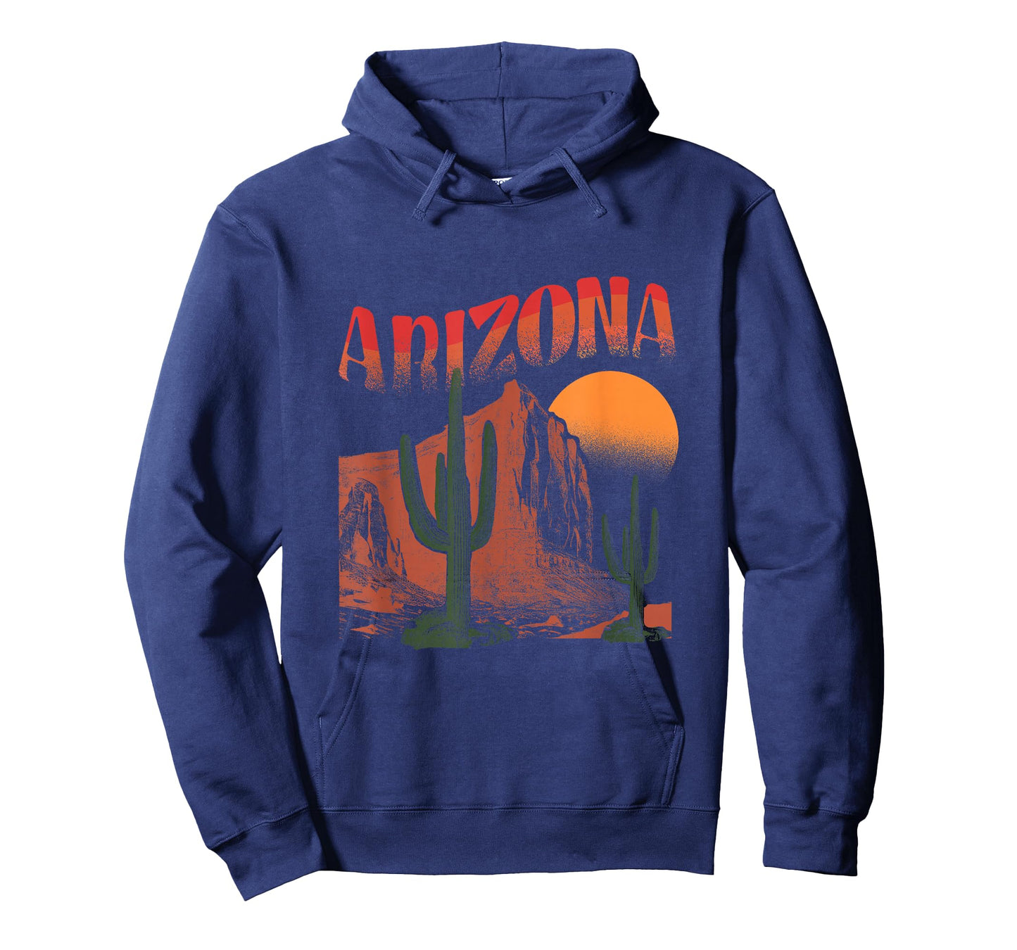Arizona Desert Sunset With Cactus And Cliffs Vintage Style T-Shirt