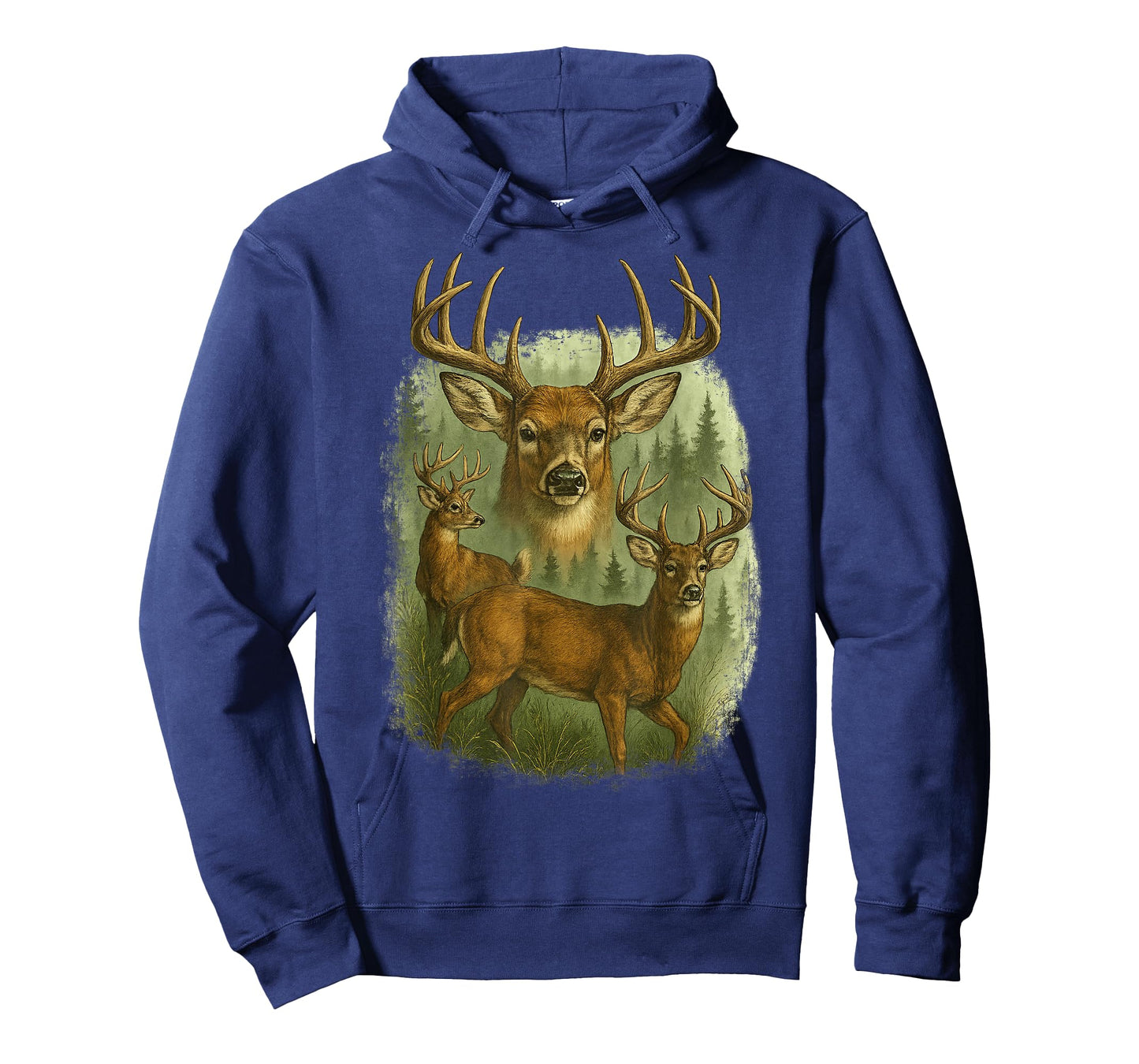 Vintage Deer Graphic Grunge Tee Forest Wildlife Hunting T-Shirt