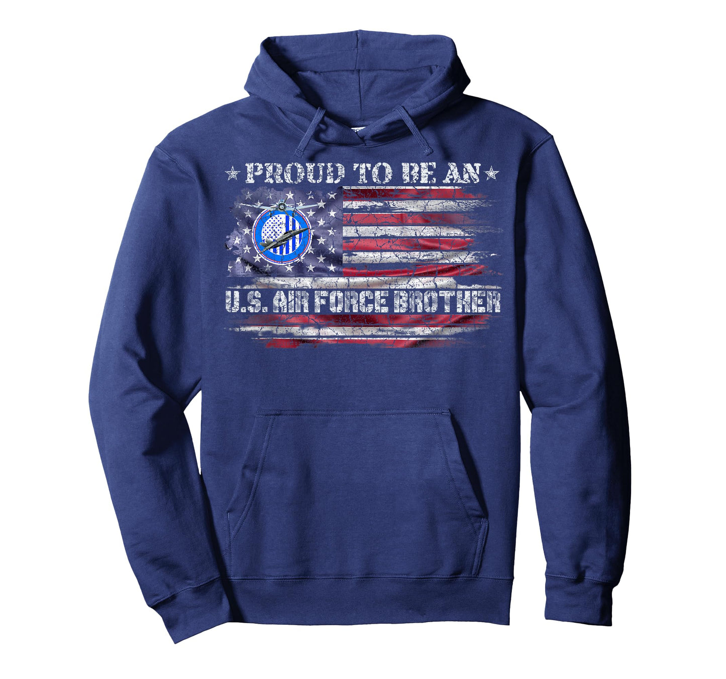Vintage USA American Flag Proud To Be An Air Force Brother T-Shirt