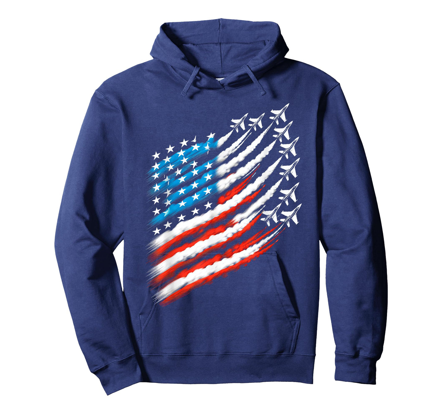 American Patriotic Fighter Jets USA Flag Waving 4th of July Women Men T-Shirt