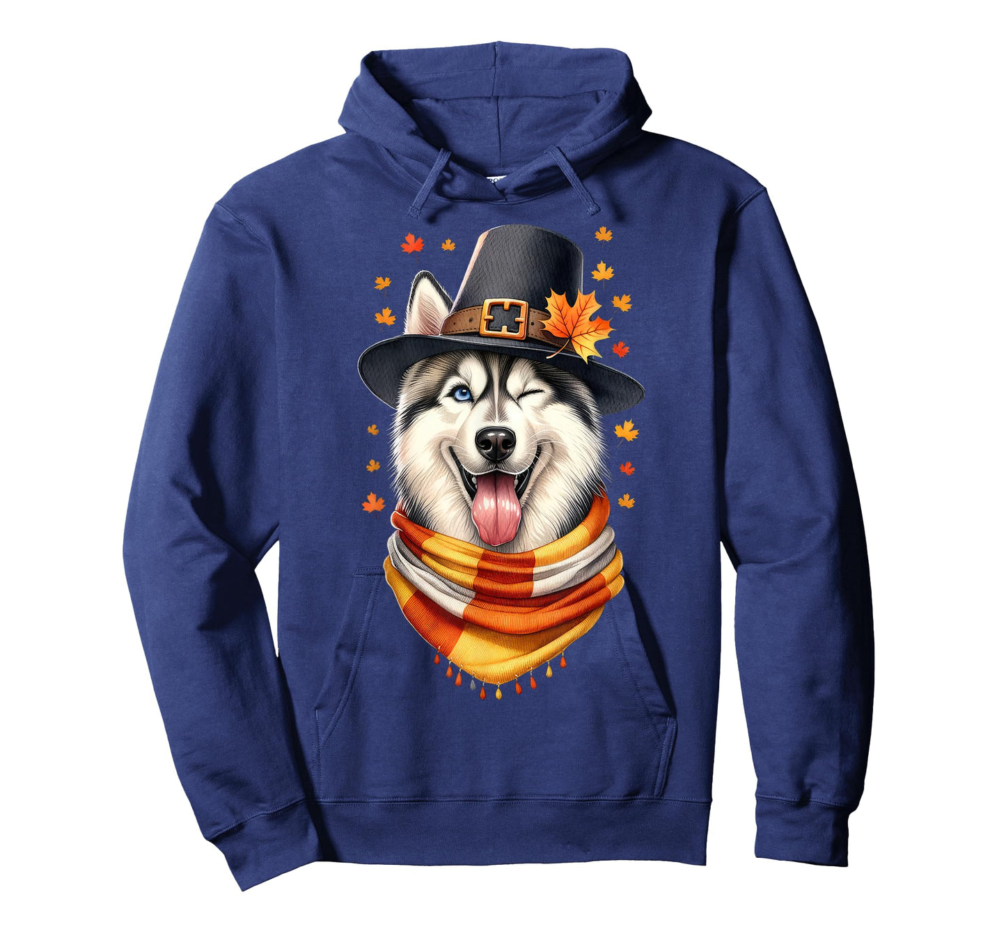Siberian Husky Pilgrim Thanksgiving Gifts Women Men Girl Boy T-Shirt