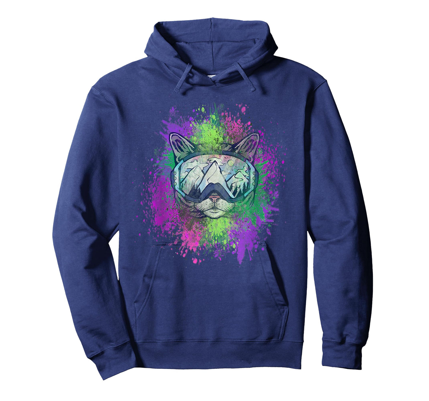 Ski Snowboard Cat Kitty Kitten Mountain Ape Snowman Goa Psy T-Shirt