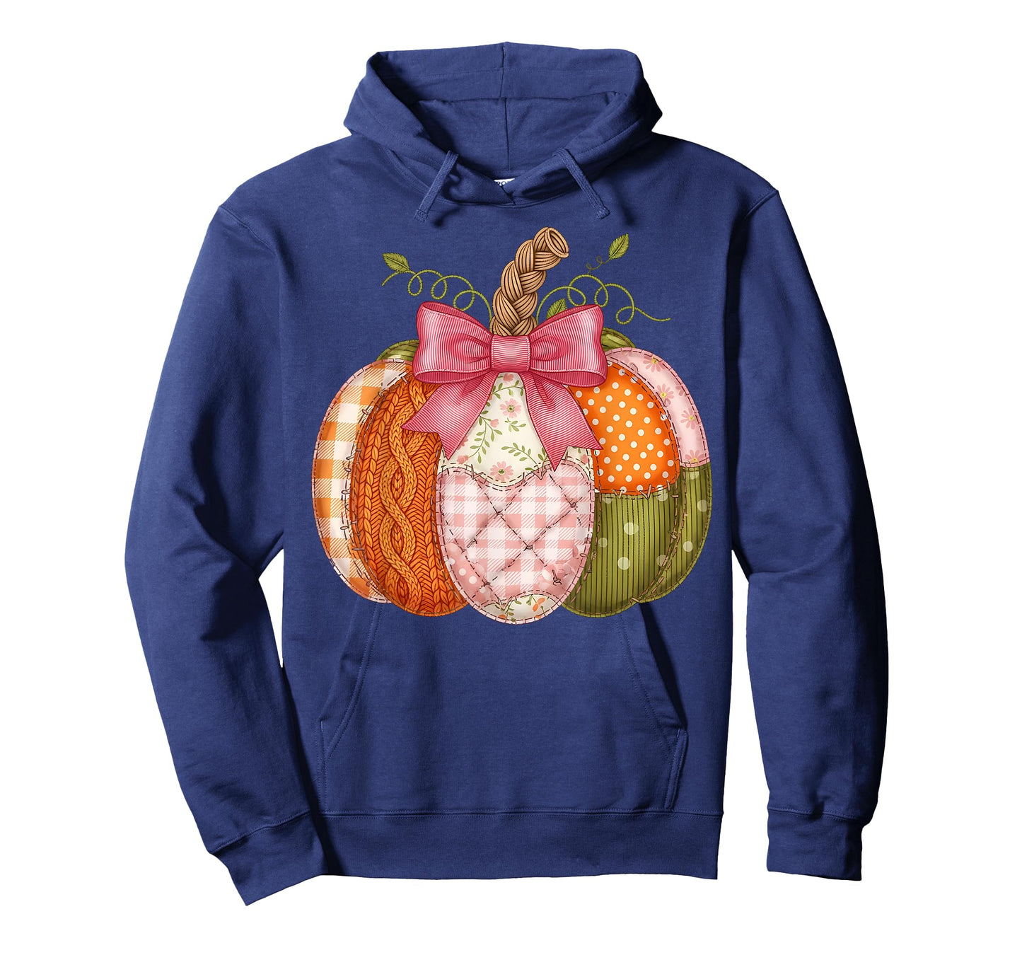 Pumpkin Patchwork Retro Boho Floral Fall T-Shirt