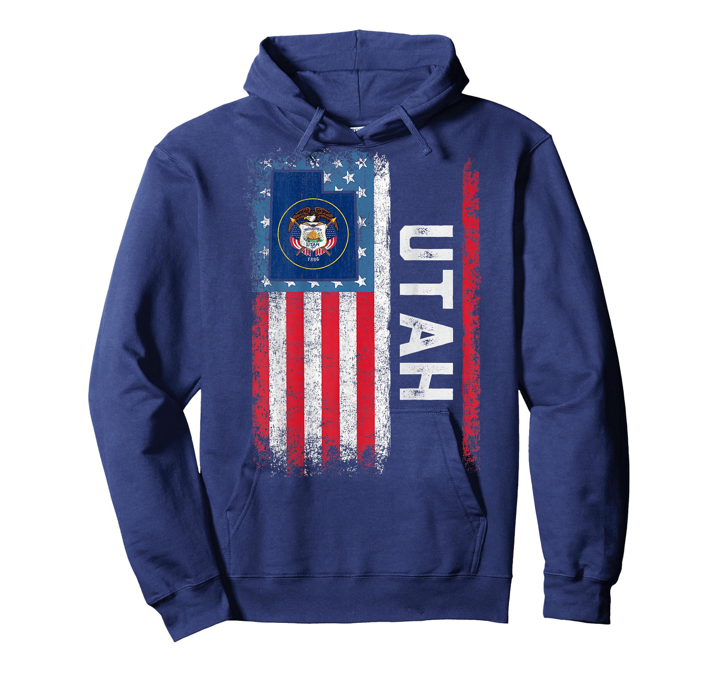 Vintage Utah State USA Flag Shirt Utah (On Back) T-Shirt
