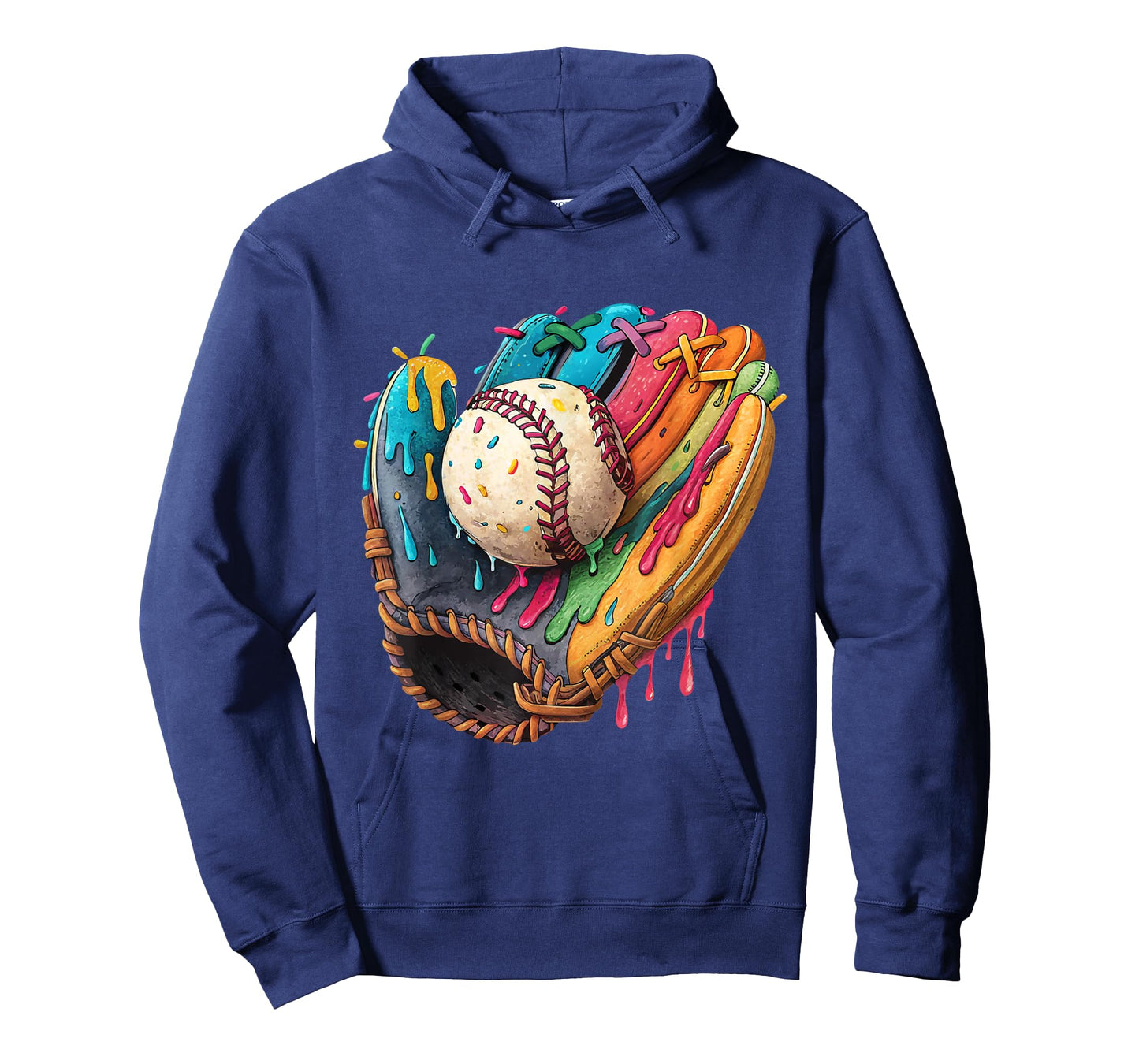 Baseball Drip Ice Cream Sprinkles Colorful Baseball Glove T-Shirt