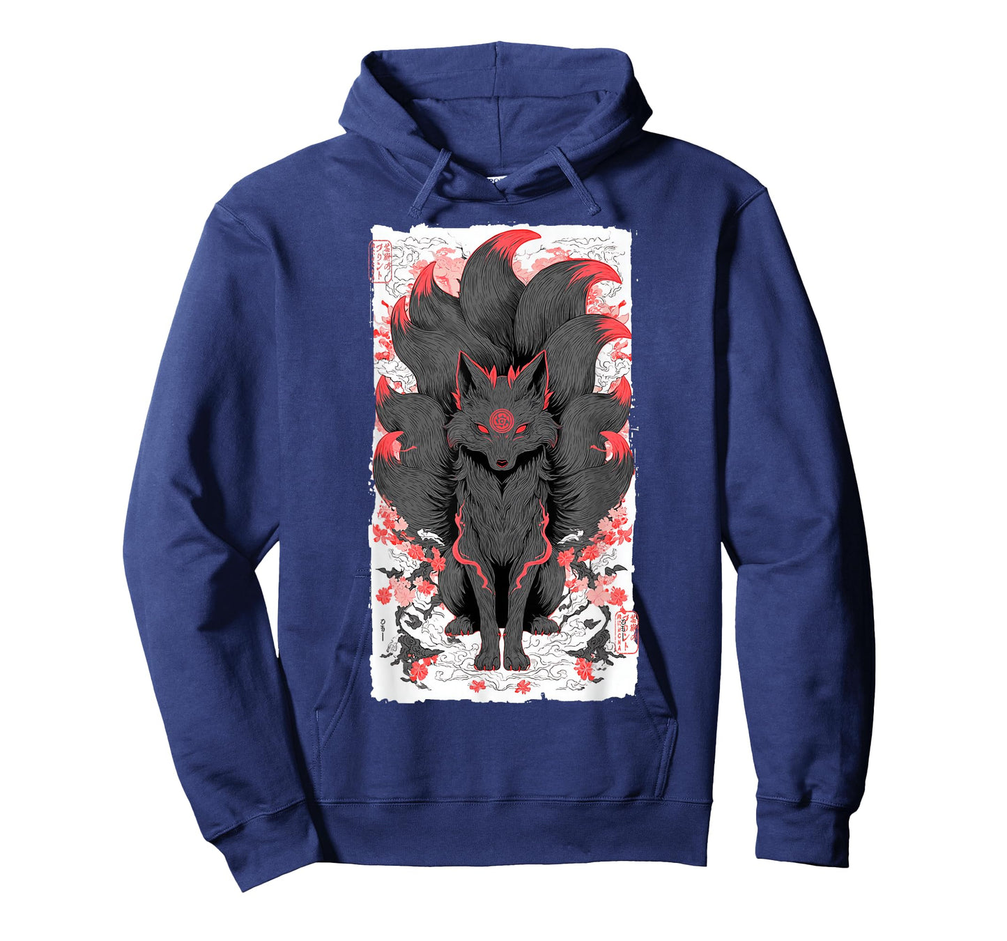 Japanese Nine-Tailed Fox Kitsune Anime Mythology Art T-Shirt