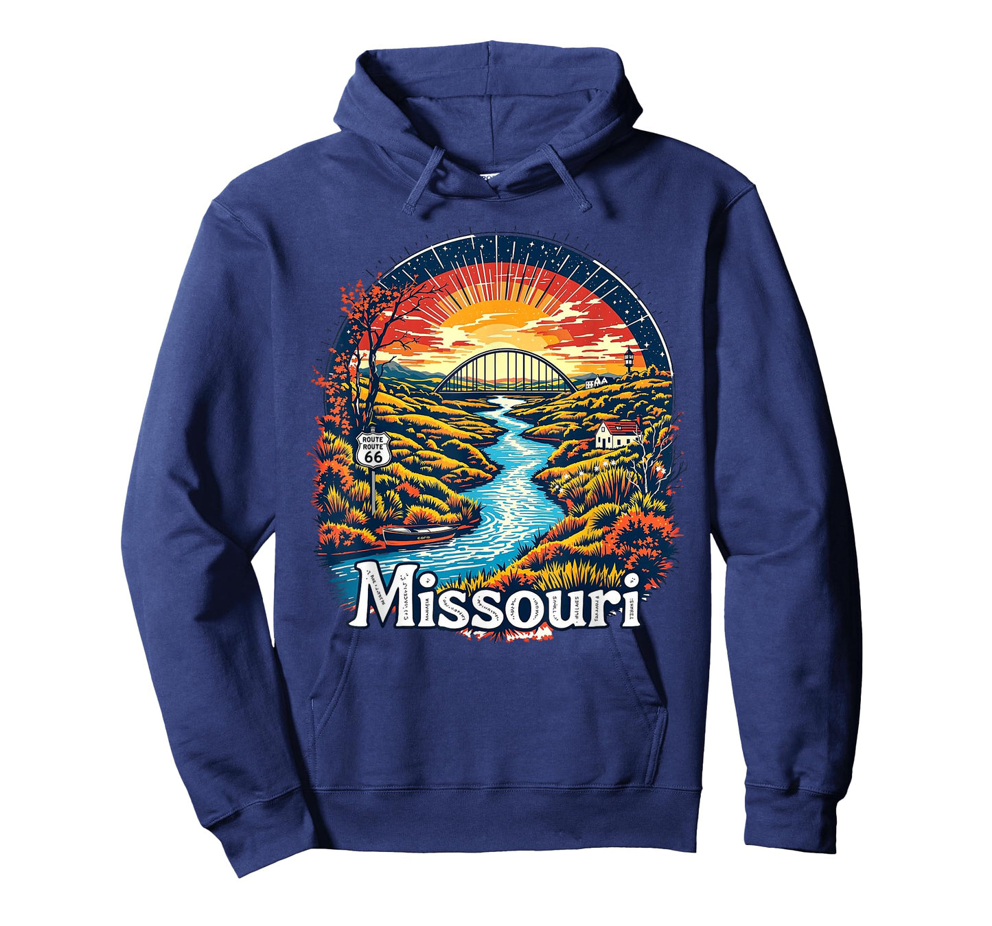 Retro Missouri Home State MO Nature Sunset Vintage T-Shirt