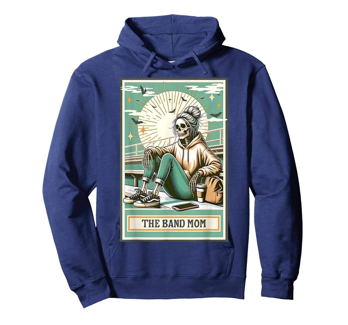 Band Mom Skeleton Tarot Card Proud Musical Marching Band T-Shirt