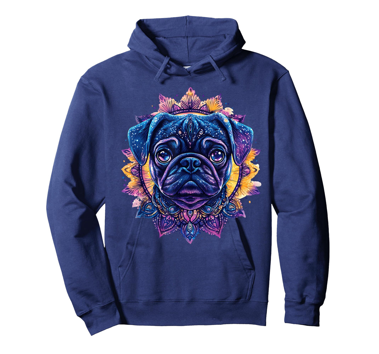 Pug Dog Face Colorful Portrait Animal Cute Pug Lover T-Shirt