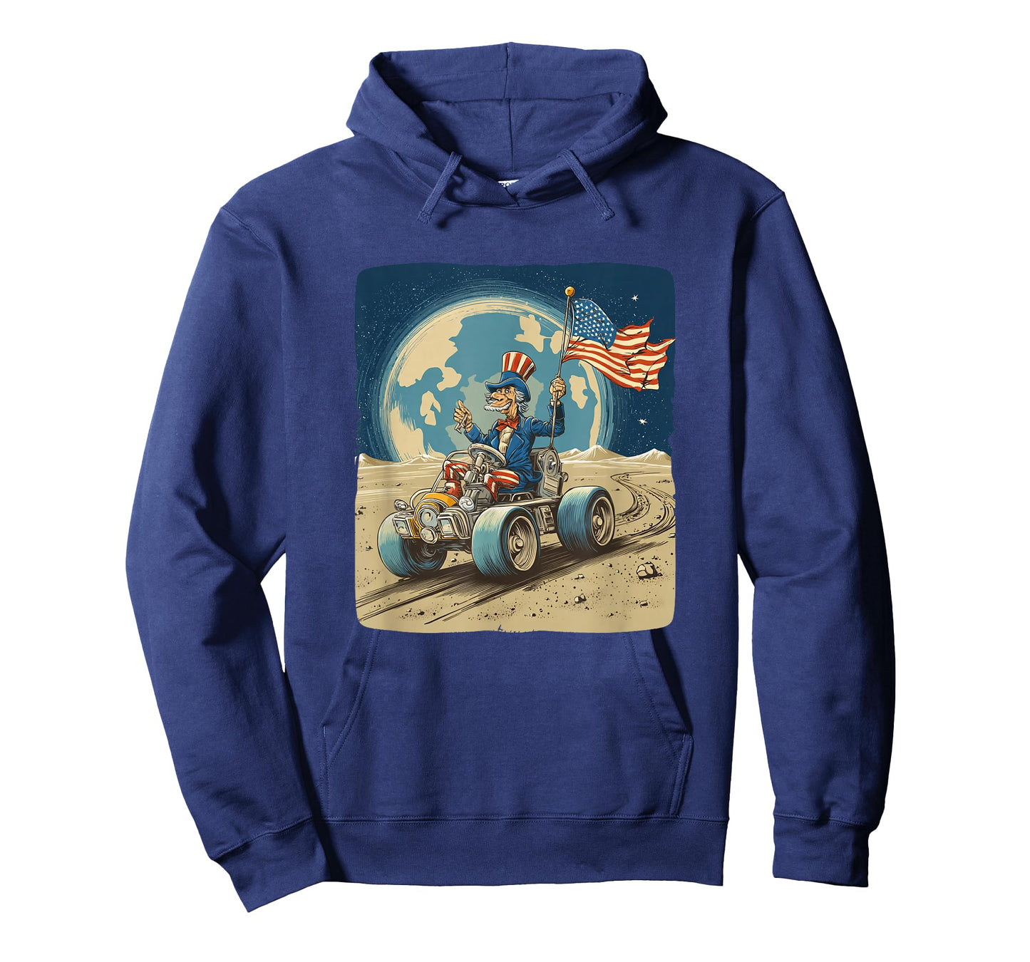 Patriotic Space Costume with Moon Vehicle and US Colors T-Shirt