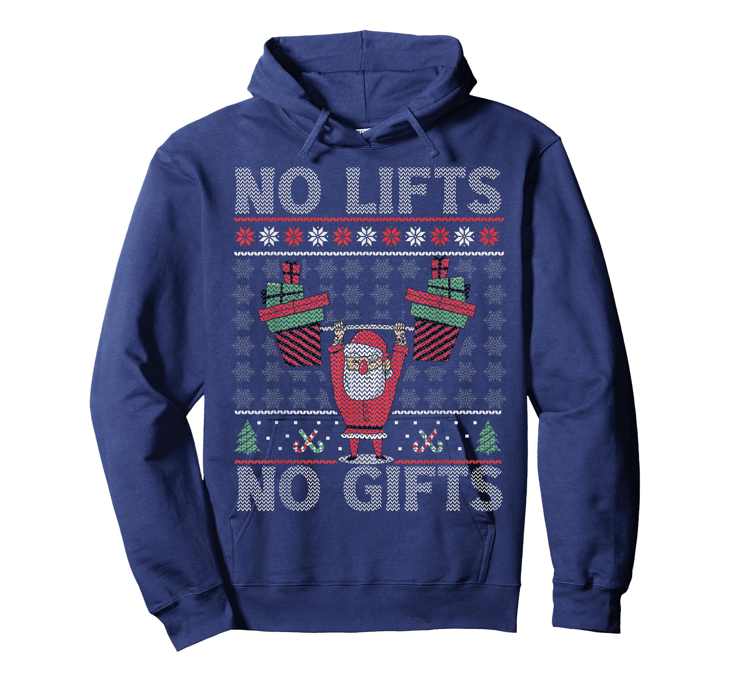 No Lifts No Gifts Christmas Gym Ugly Santa T-Shirt