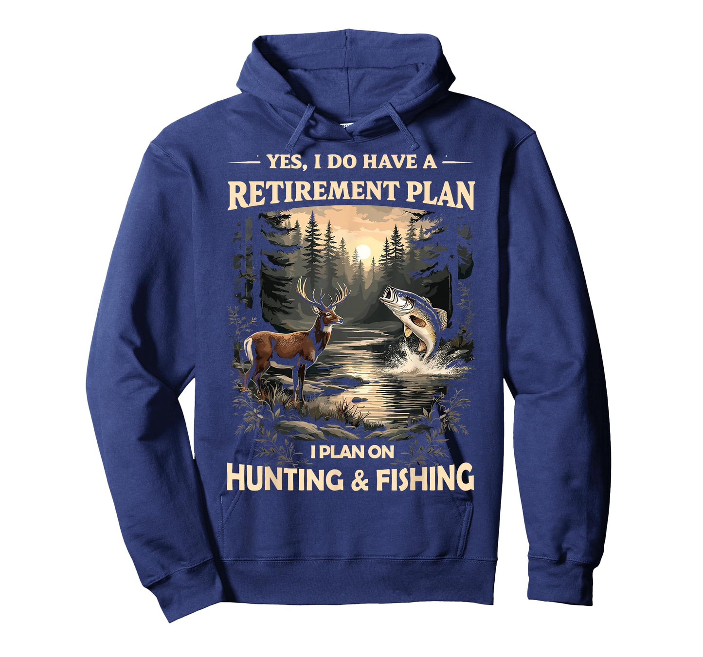 Retirement Plan on Hunting & Fishing Fisherman Hunter Dad T-Shirt