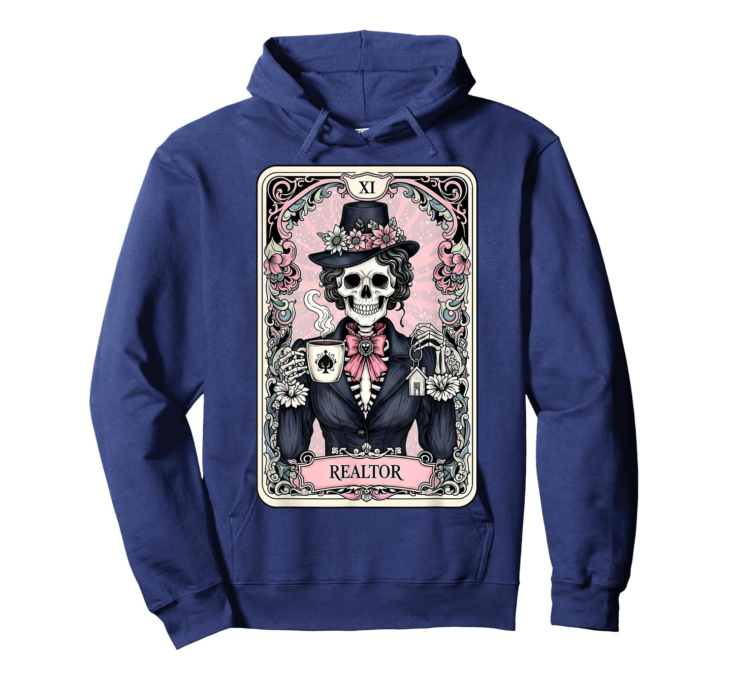Realtor Skeleton Tarot Card Witch Vibes Astrology Realtor T-Shirt