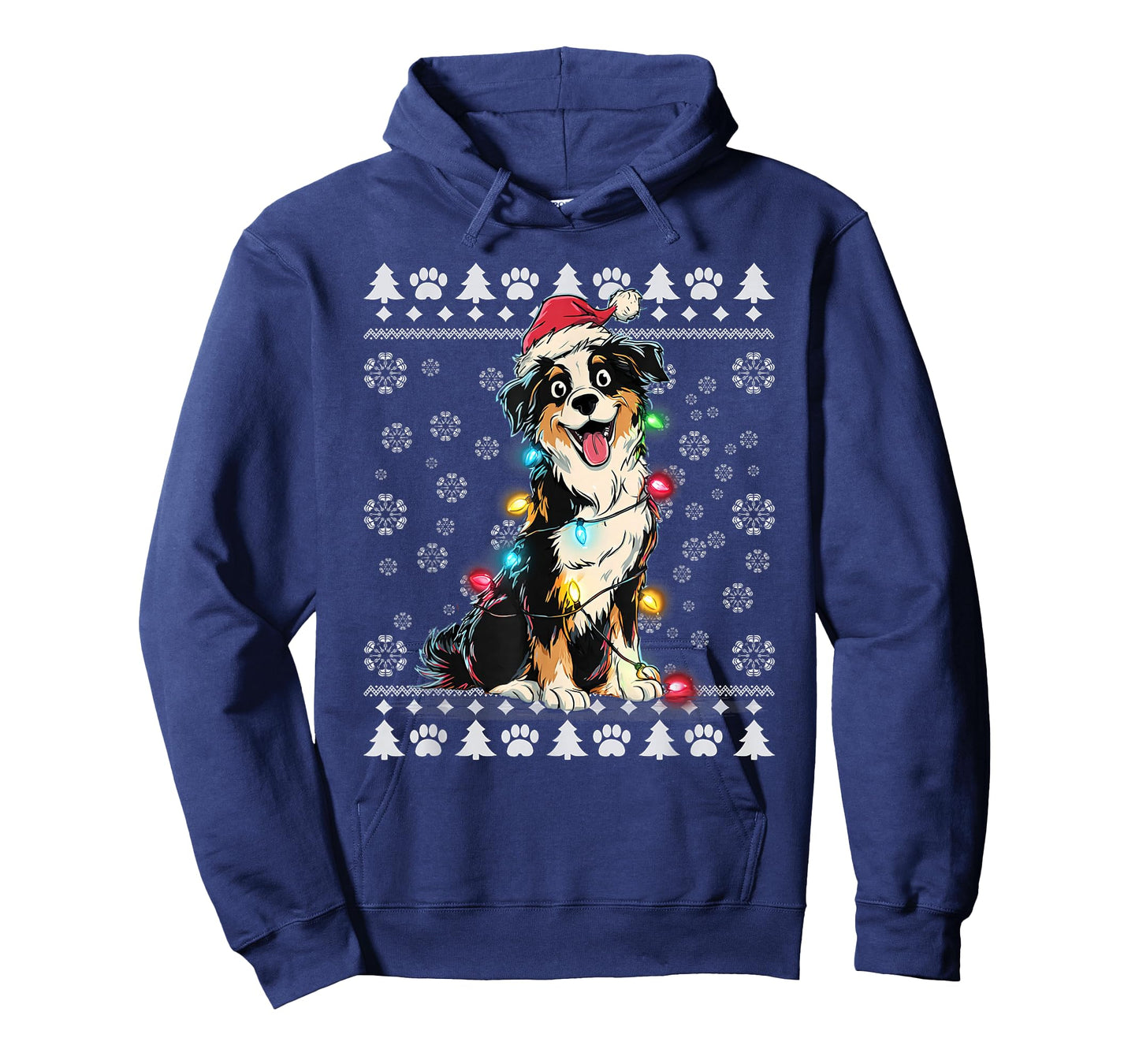 Australian Shepherd Christmas Ugly Sweater Funny Dog Xmas T-Shirt
