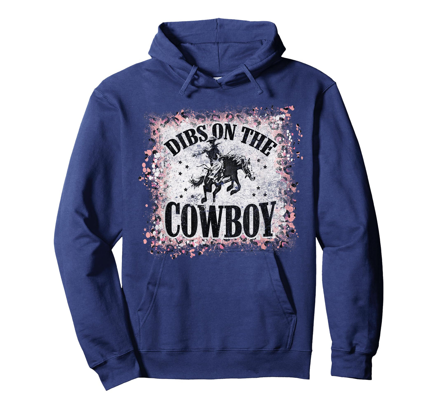 Vintage Leopard Bleached Dibs On The Cowboy Riding Horse T-Shirt