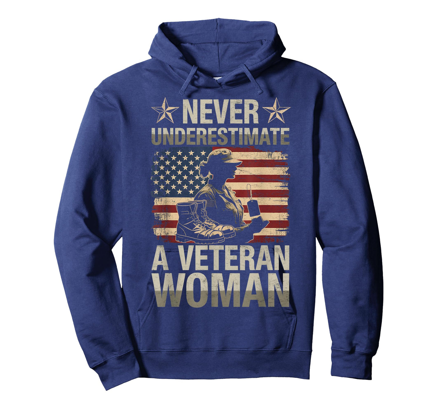 Veteran Woman USA American Patriotic US Veteran T-Shirt