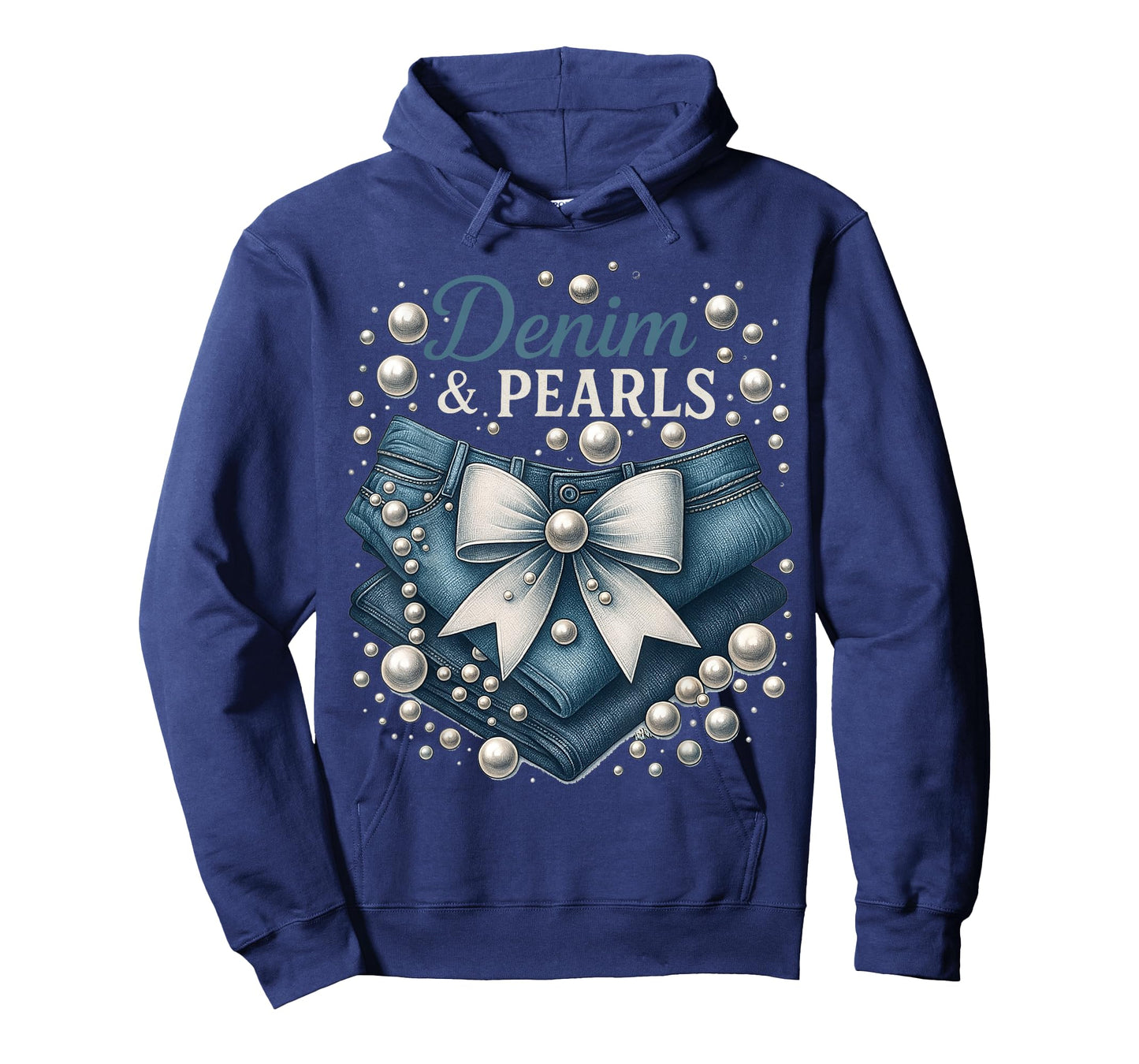 Denim and Pearls for Ladies Skinny Jeans Lover Women T-Shirt