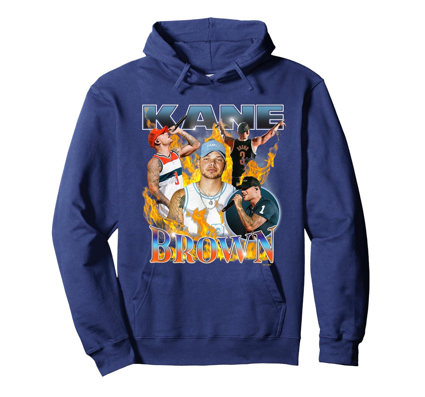 Kane Brown Collage On Fire 90's Retro Big Chest Poster T-Shirt