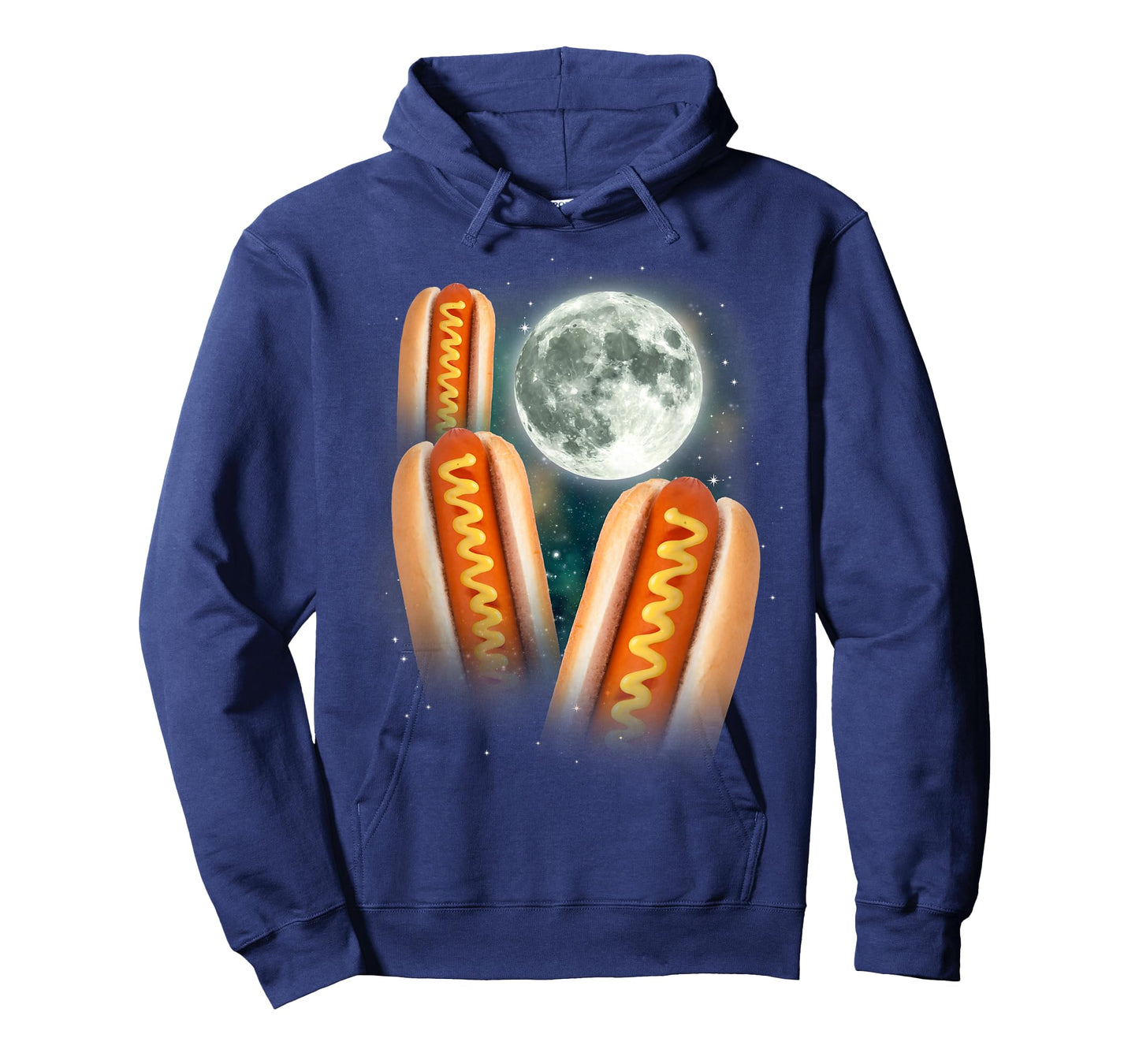 Three Glizzy Moon | Funny 3 Howling Hotdogs Cursed Meme T-Shirt