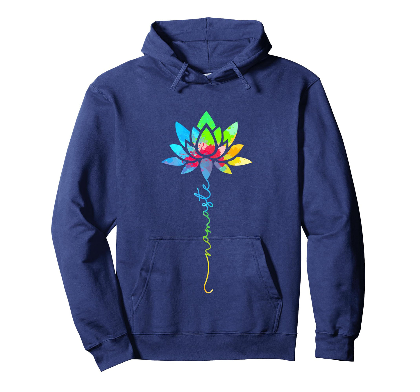 Womens Namaste Rainbow Mandala Lotus Flower Meditation Yoga Long Sleeve T-Shirt