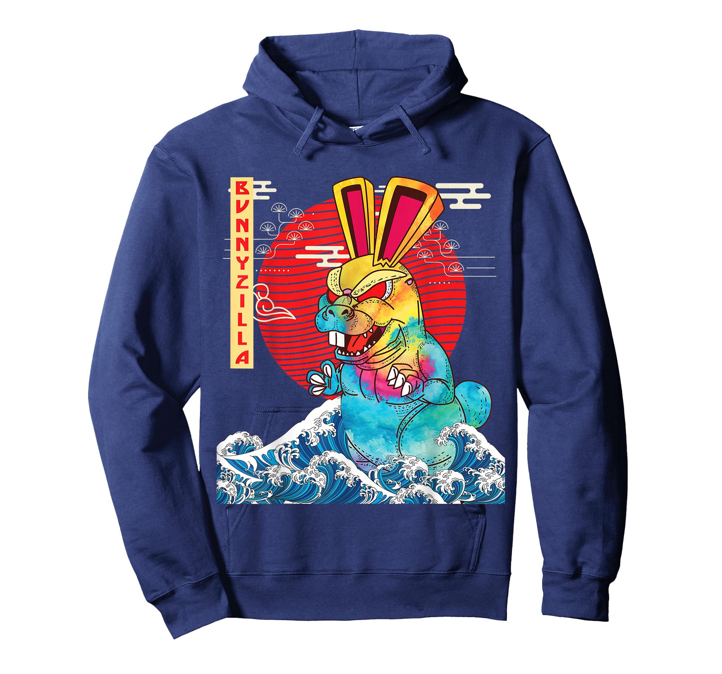 BunnyZilla Vintage Funny Cute Rabbit Art Japanese Sunset T-Shirt